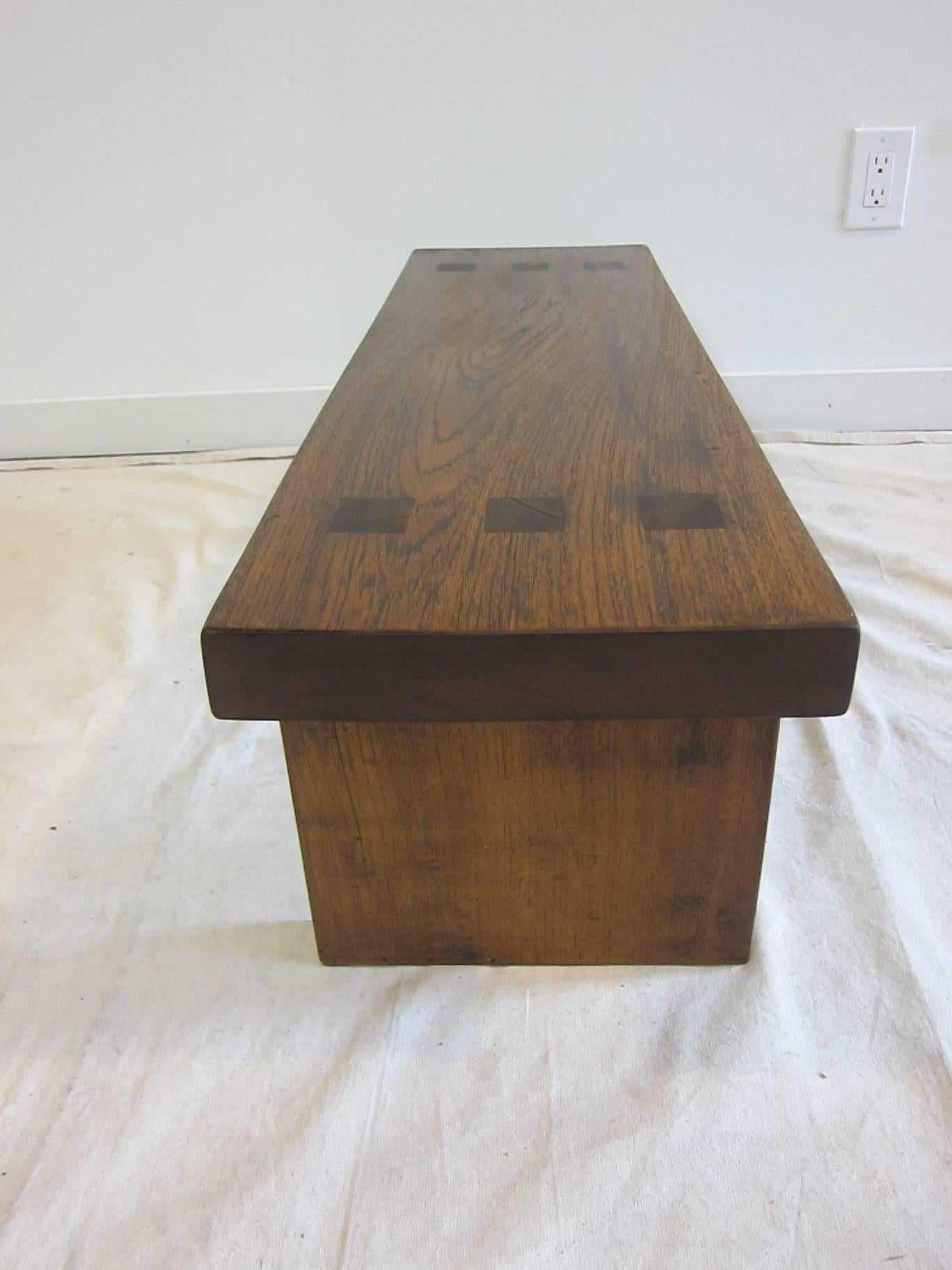 Teak Low Bench Table In Excellent Condition In New York, NY