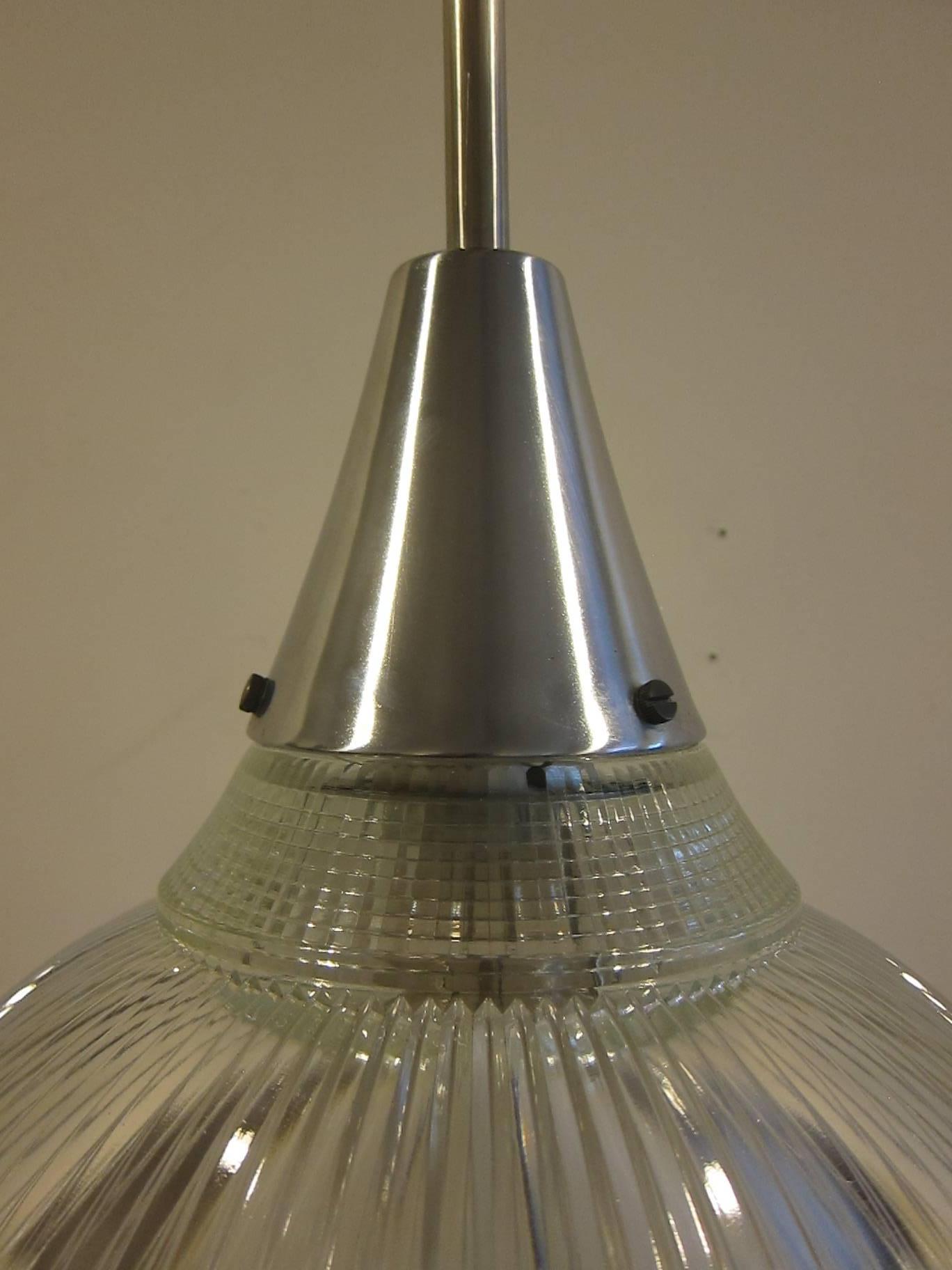 Industrial Holophane Pendant Lamp