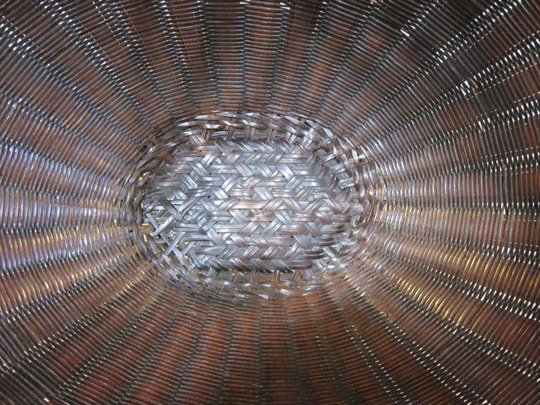 Reed 19th century Antique Woven Basket For Sale