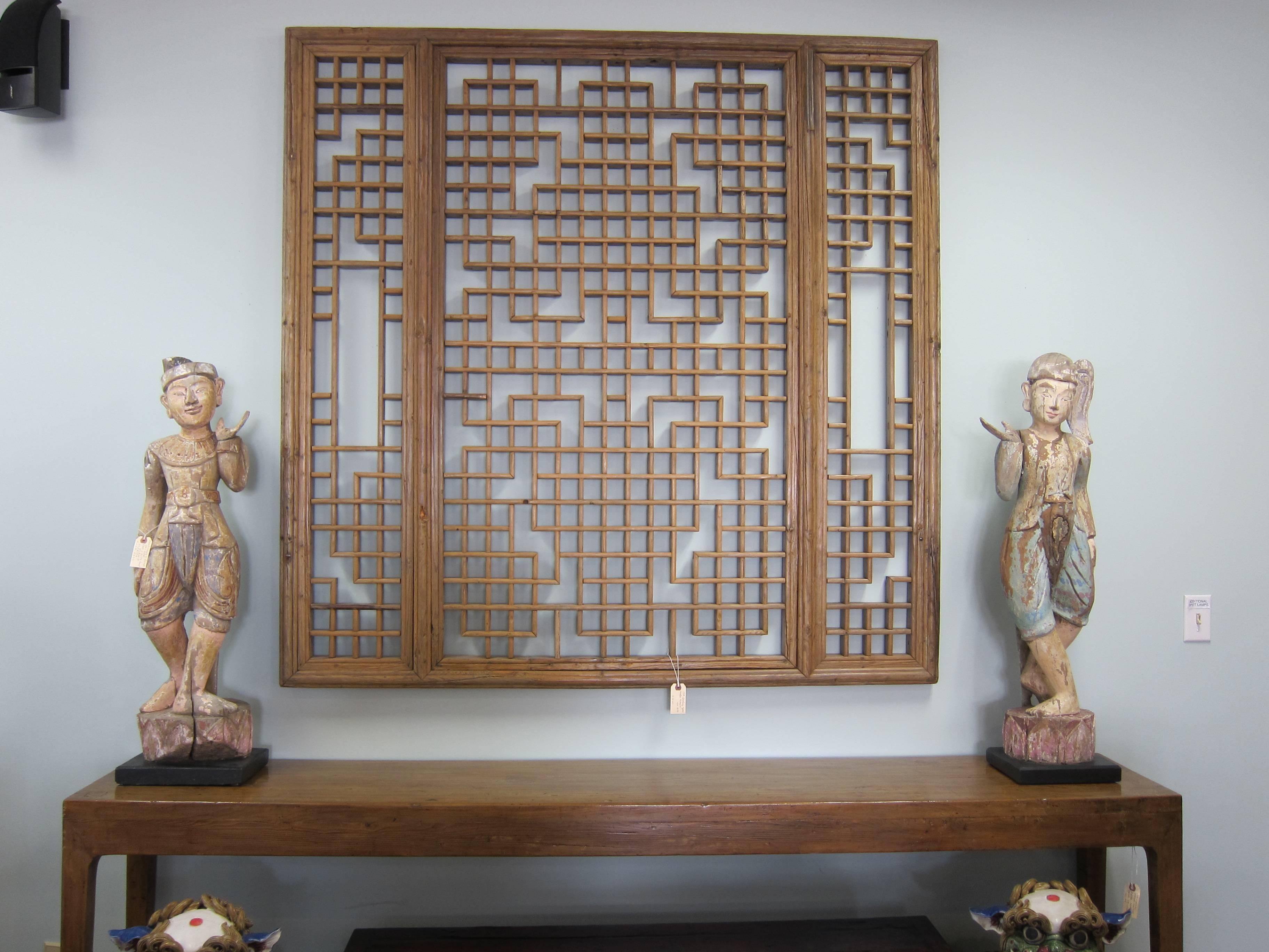 19th Century Chinese Window Screen In Good Condition In New York, NY