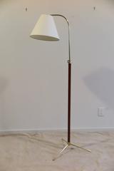 Jacques Adnet Leather Wrapped Floor Lamp