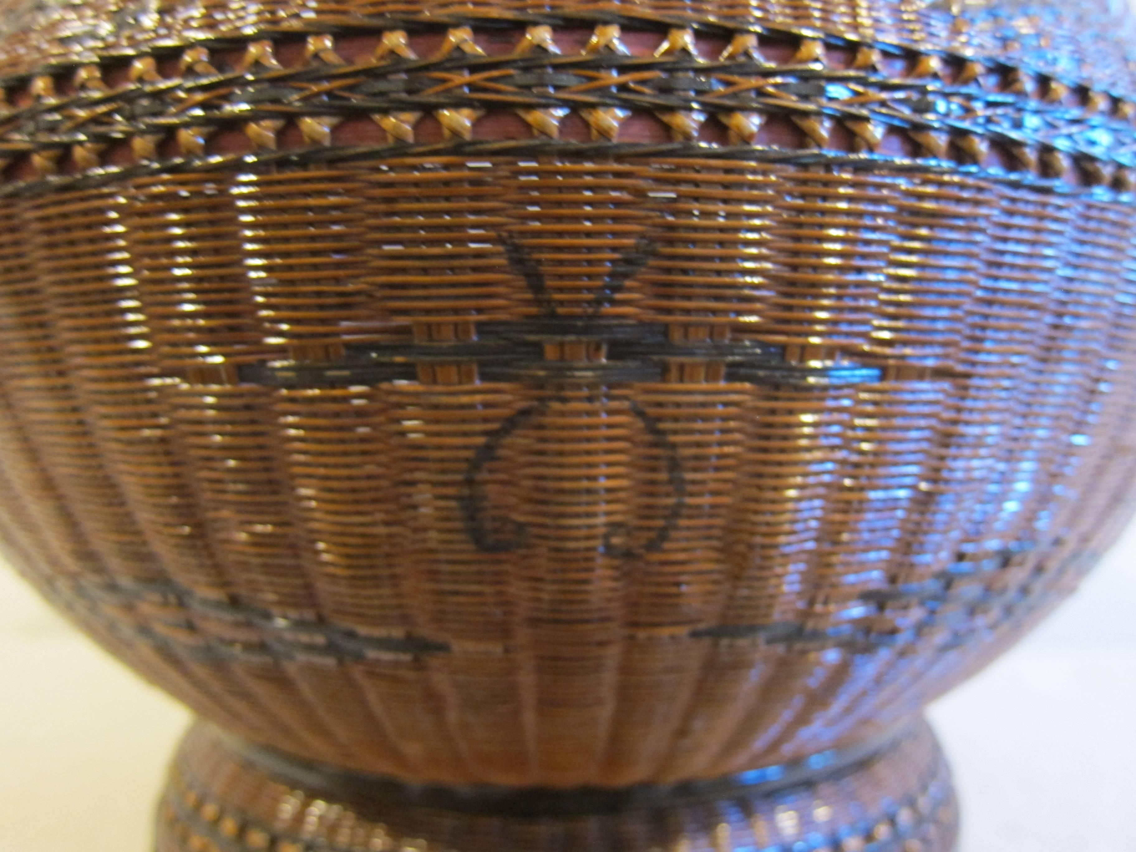 Antique Basketry Bowl For Sale 3