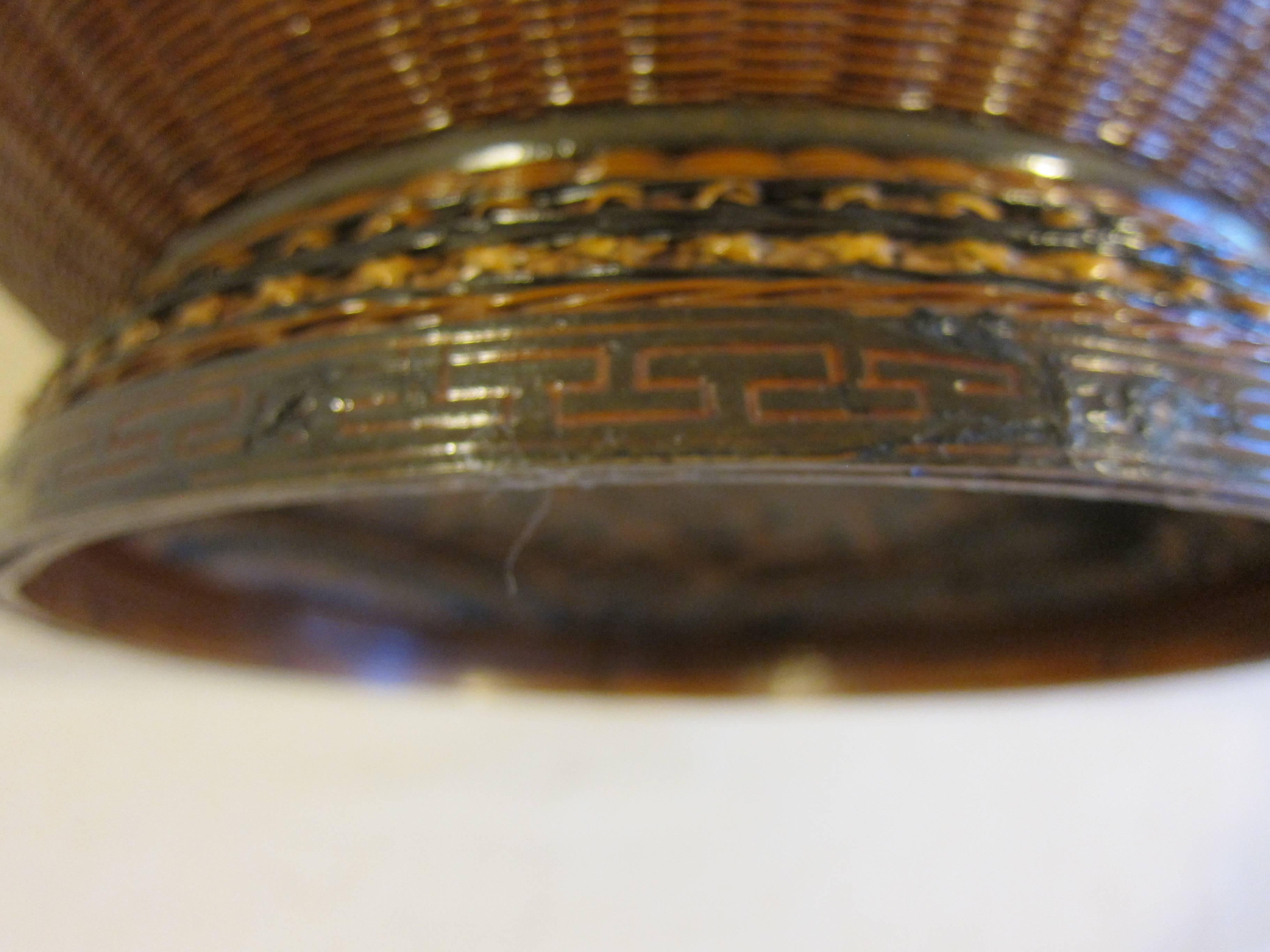 Antique Basketry Bowl For Sale 4