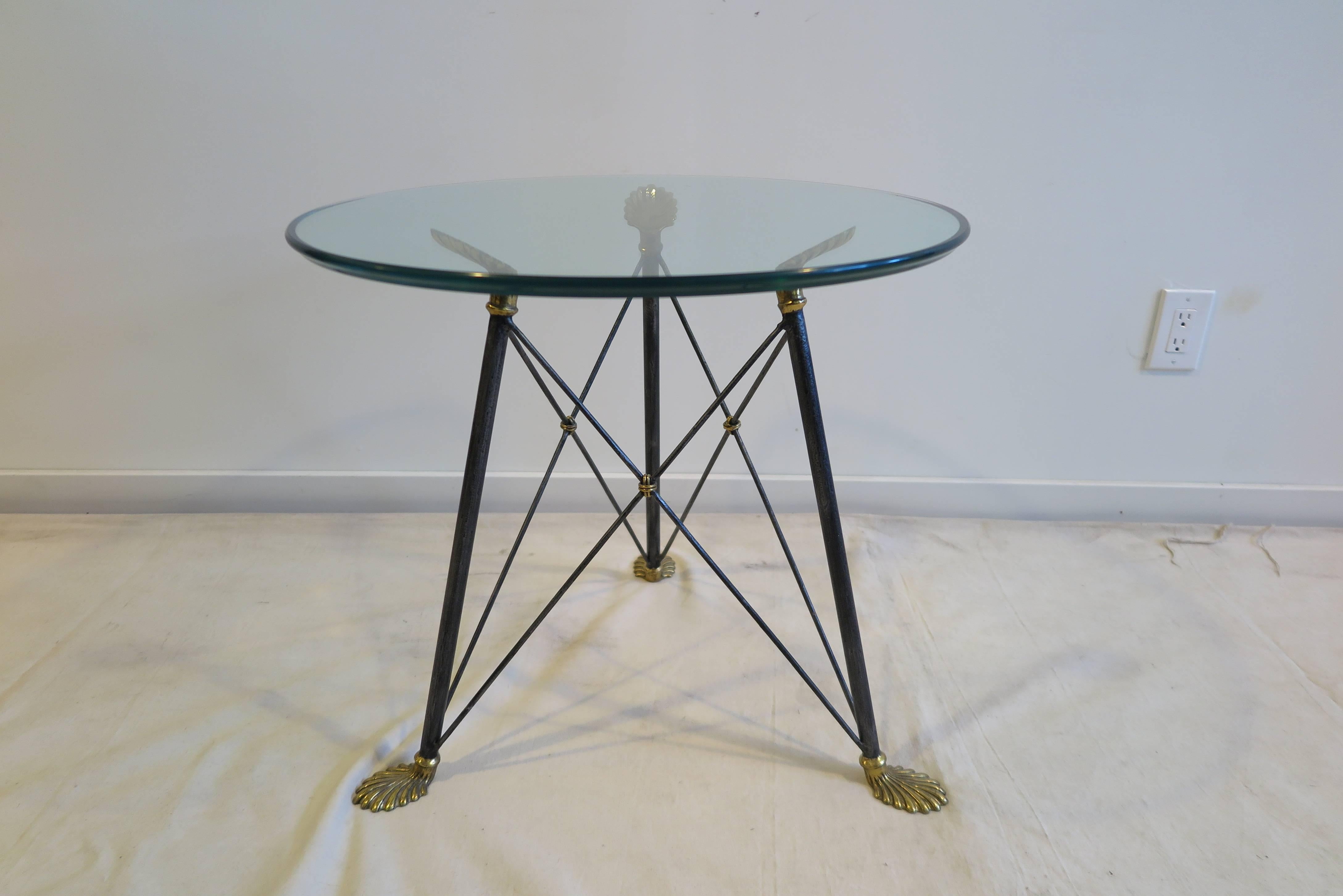 Mid Century Glass Top Table 3