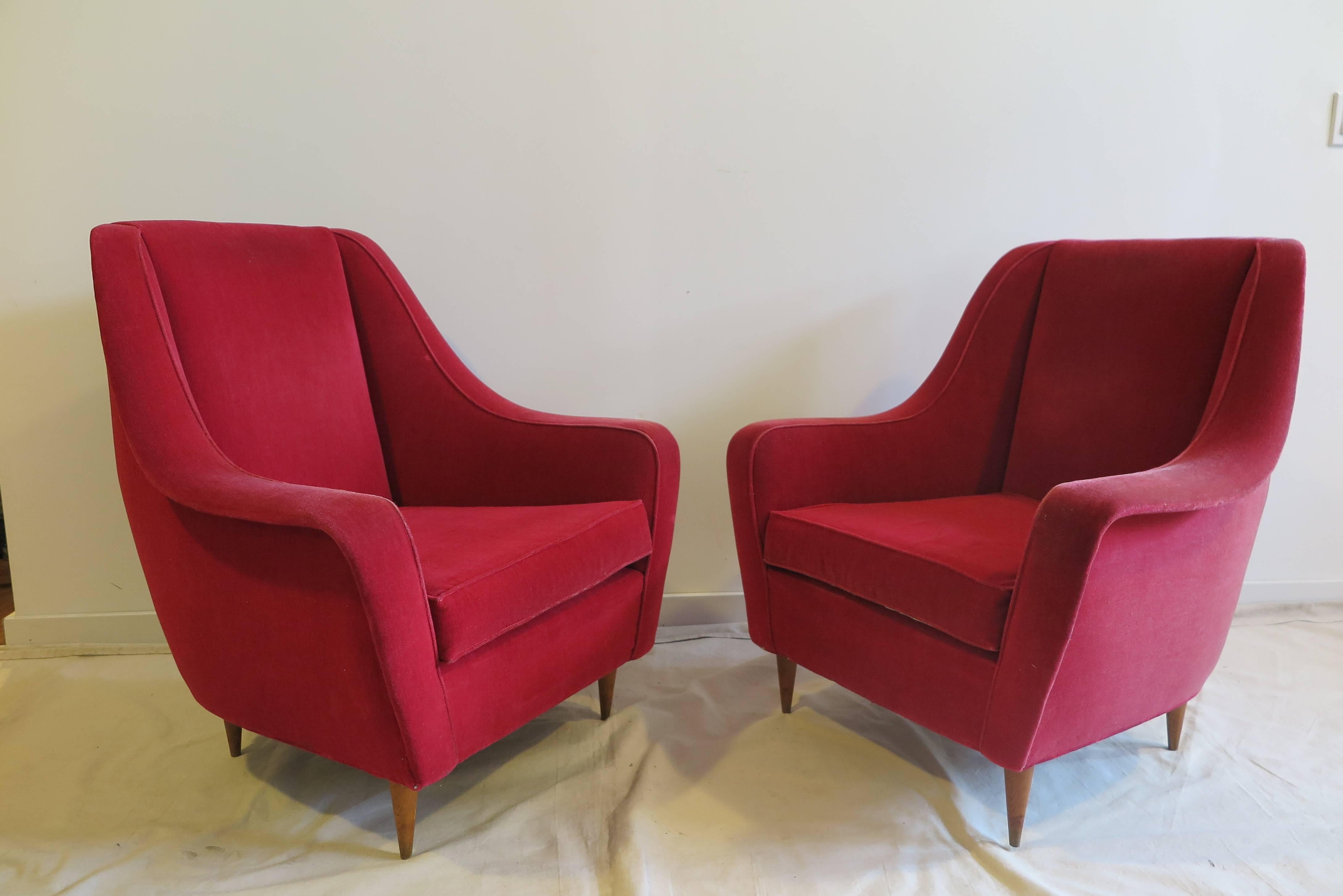 Mid-20th Century Italian Chairs in the Style of Ico Parisi