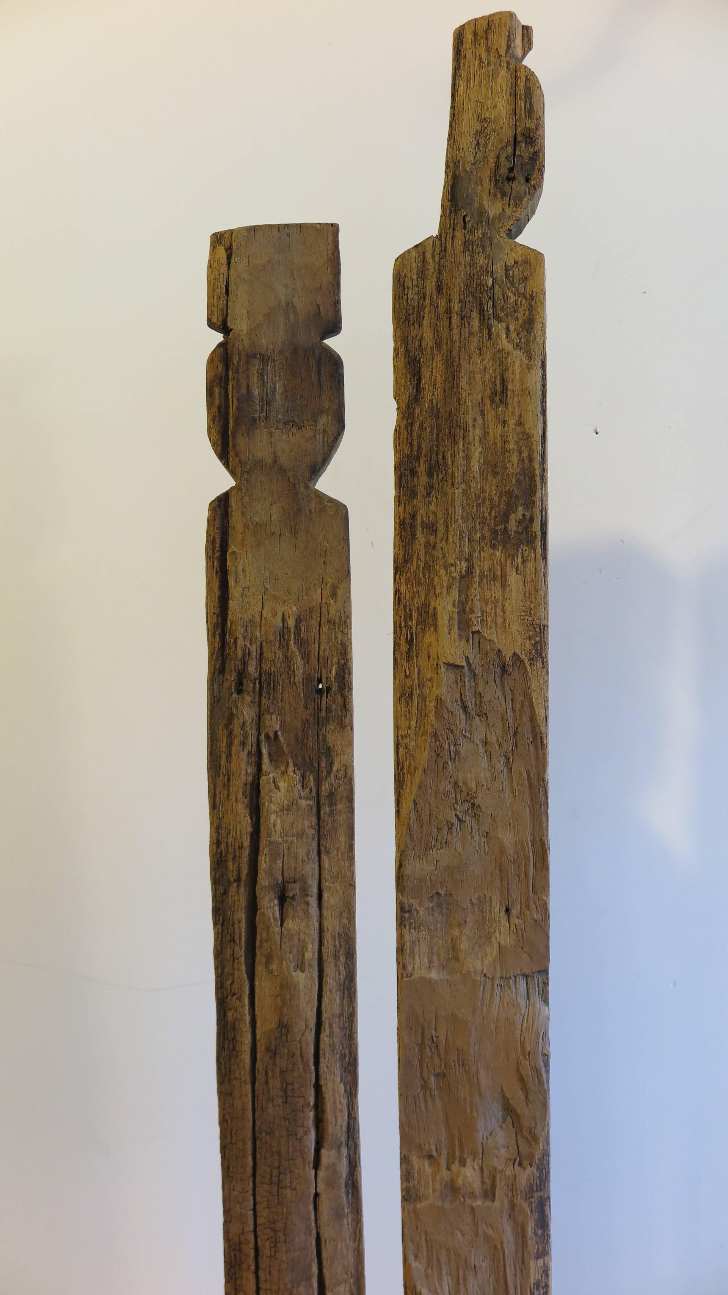 Marqueurs tribaux birmans sculpture en bois en vente 4