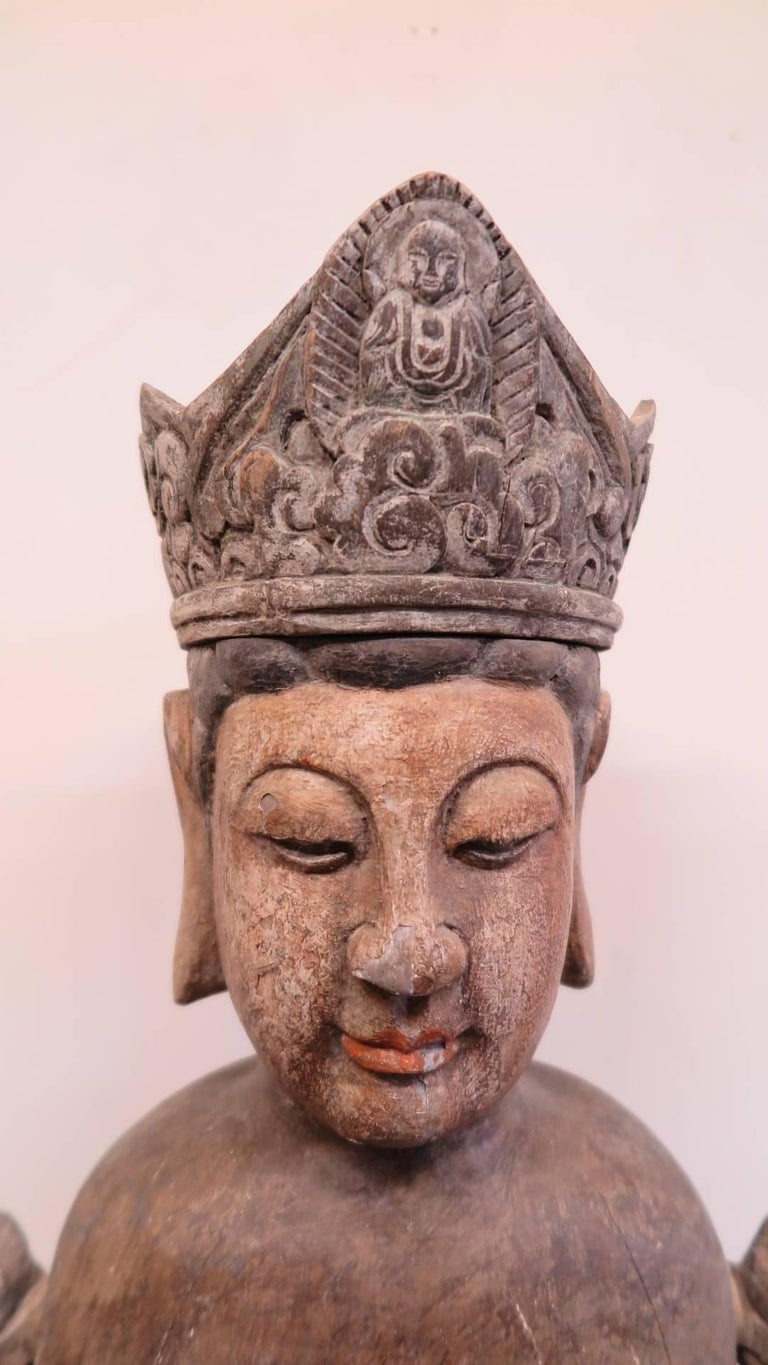 19th Century Buddha Quan Yin Figure For Sale 3