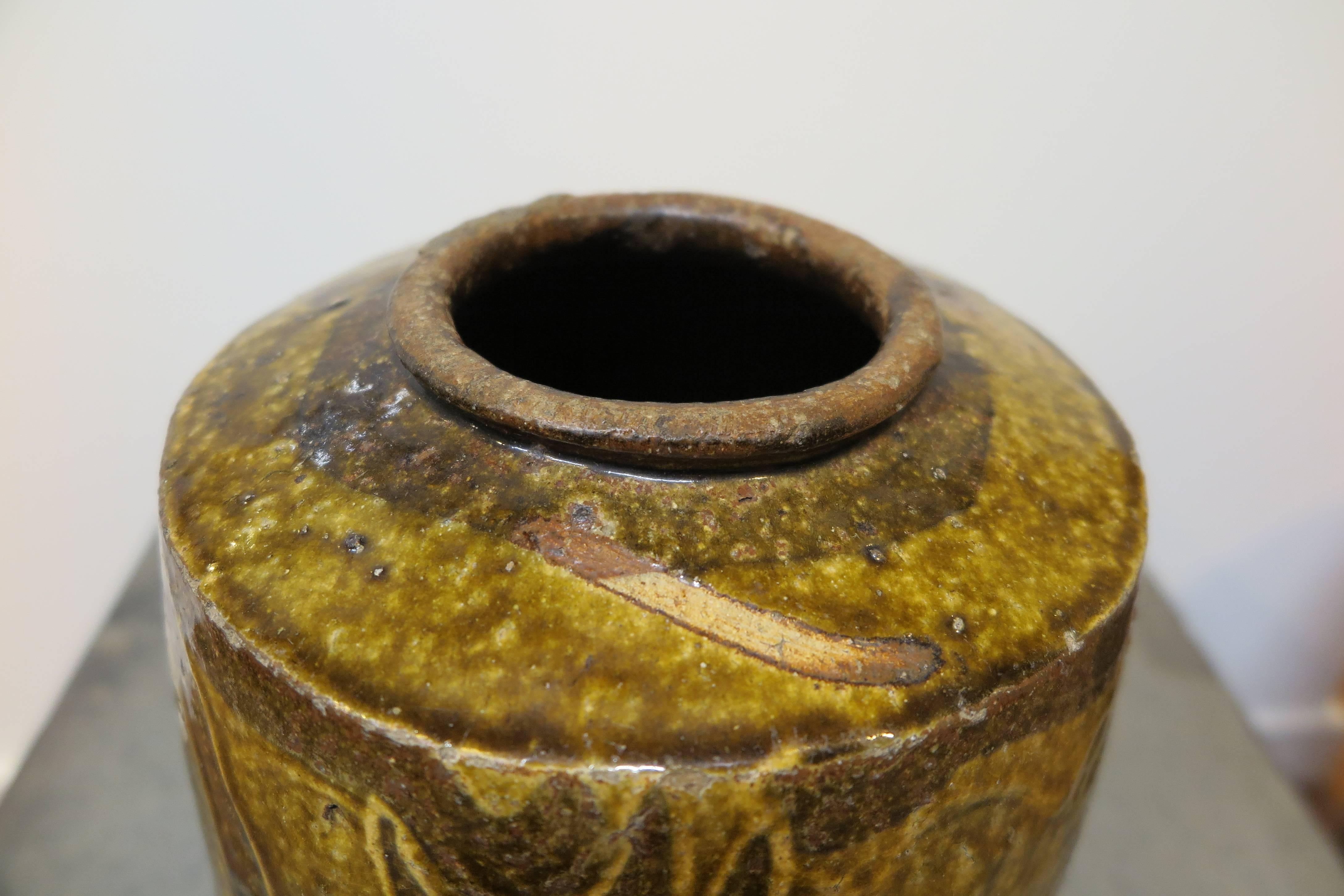 19th Century Stoneware Jar In Good Condition For Sale In New York, NY