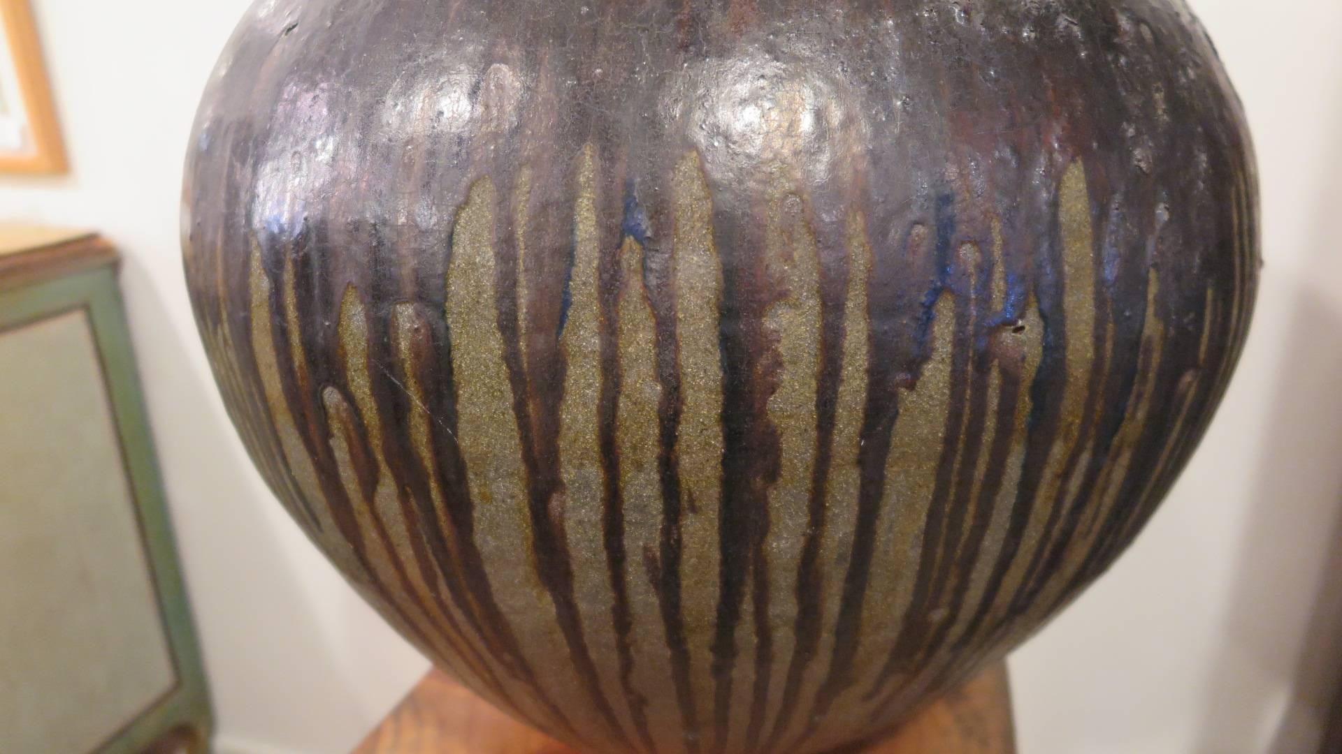 20th Century Burmese Stoneware Water Jar