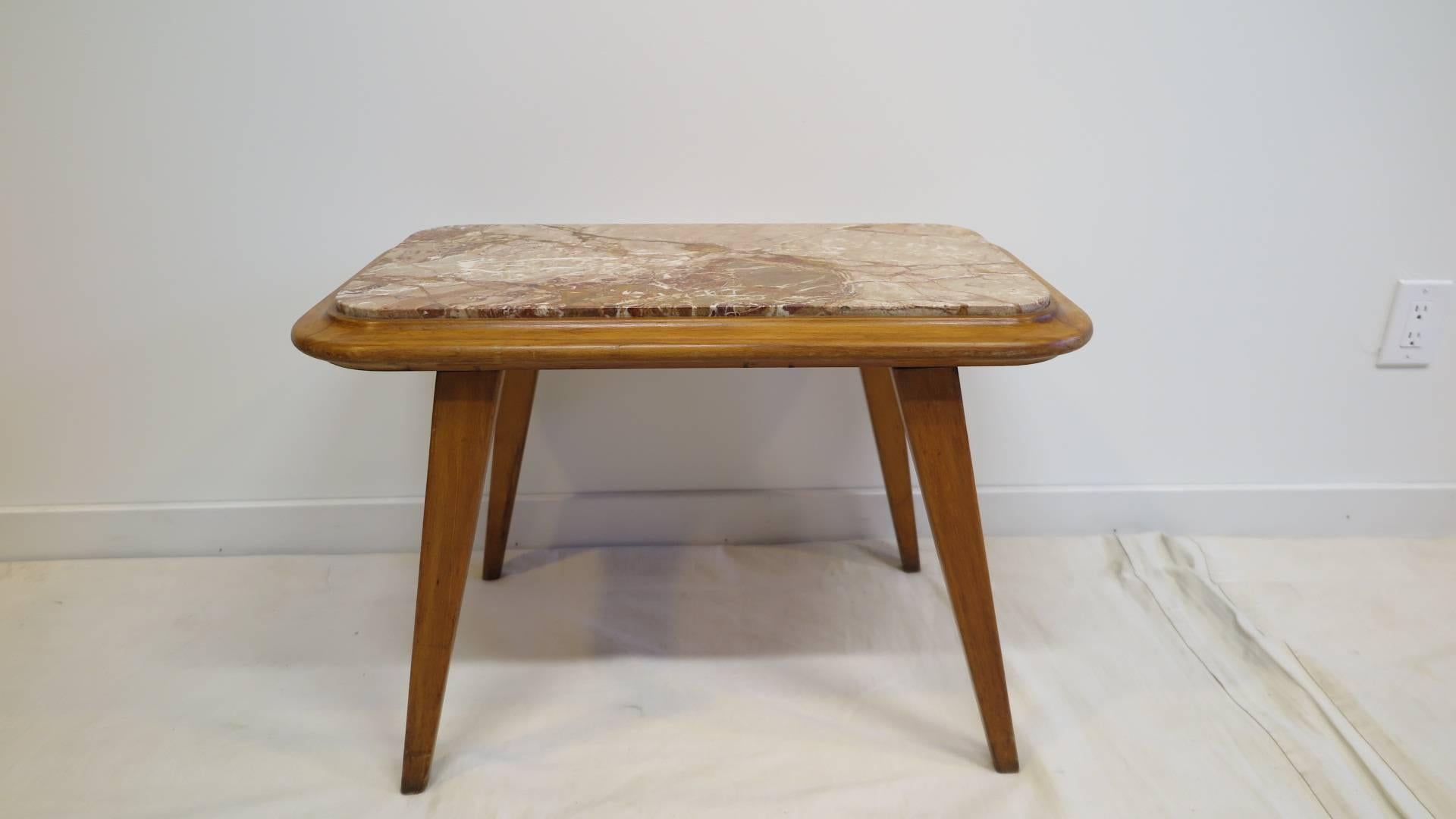 Italian Midcentury Marble Top Table 1