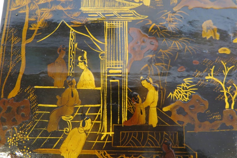 Qing Chinoiserie Gilt Painted Box
