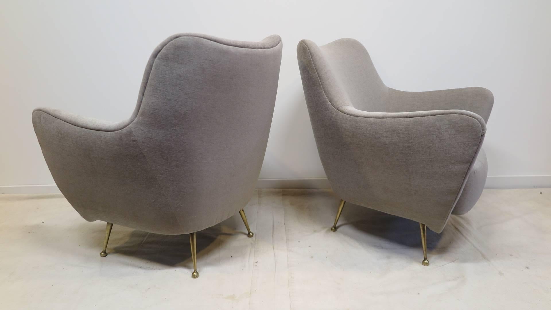 20th Century Giulia Veronesi Italian Lounge Chairs