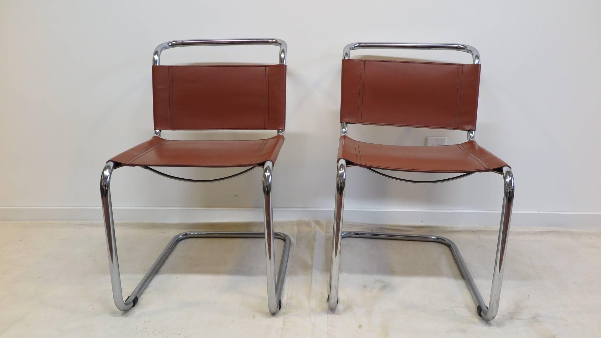 Mid-Century Modern Pair of Mart Stam Chairs