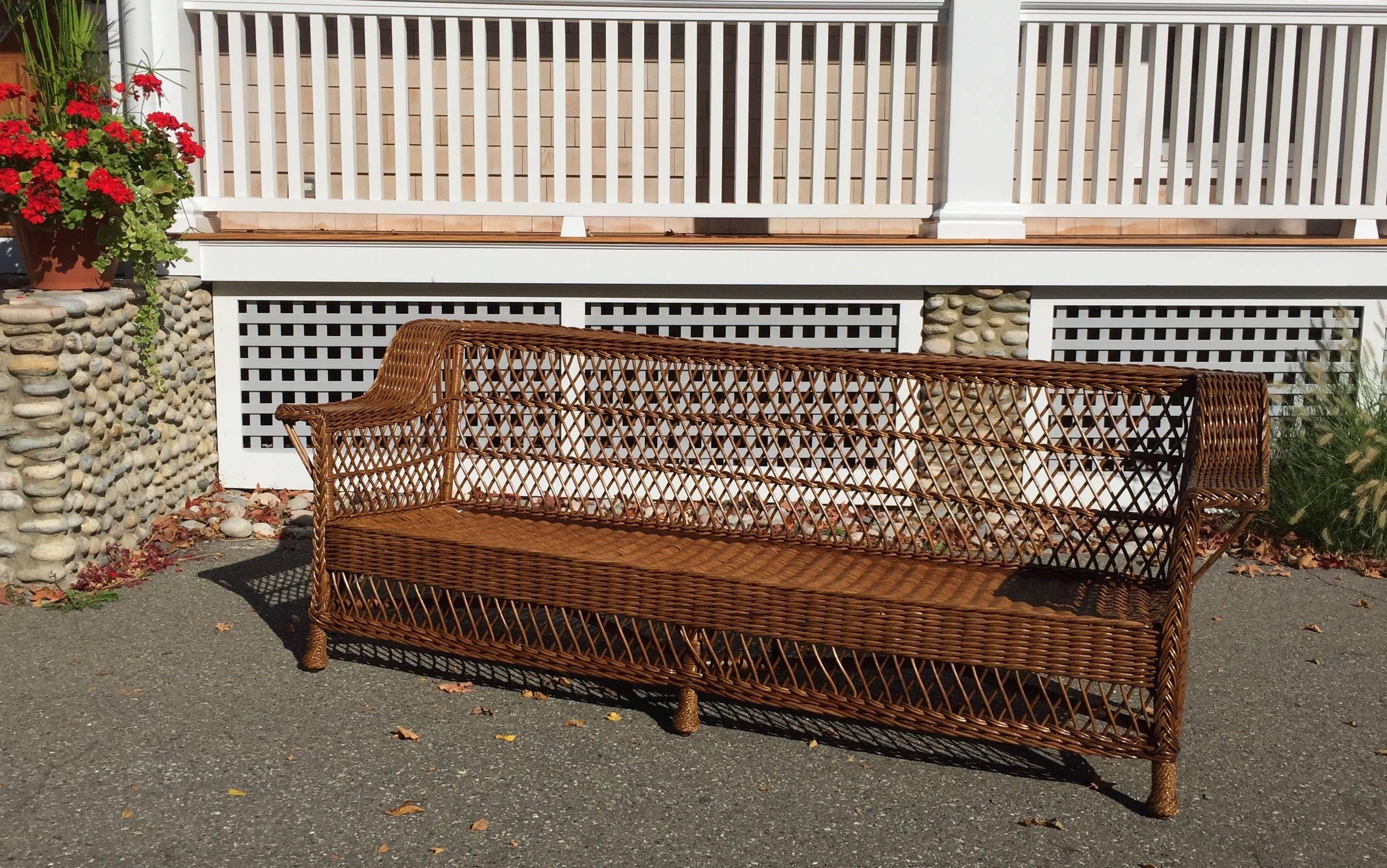 vintage wicker sofa