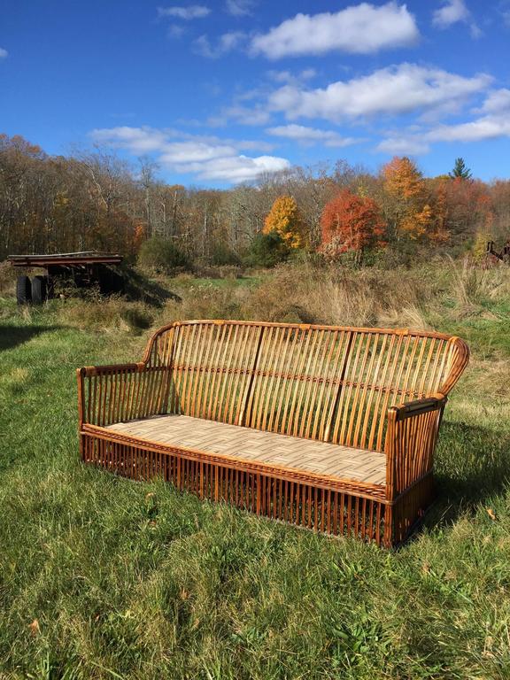 Antique Stick Wicker Sofa at 1stDibs