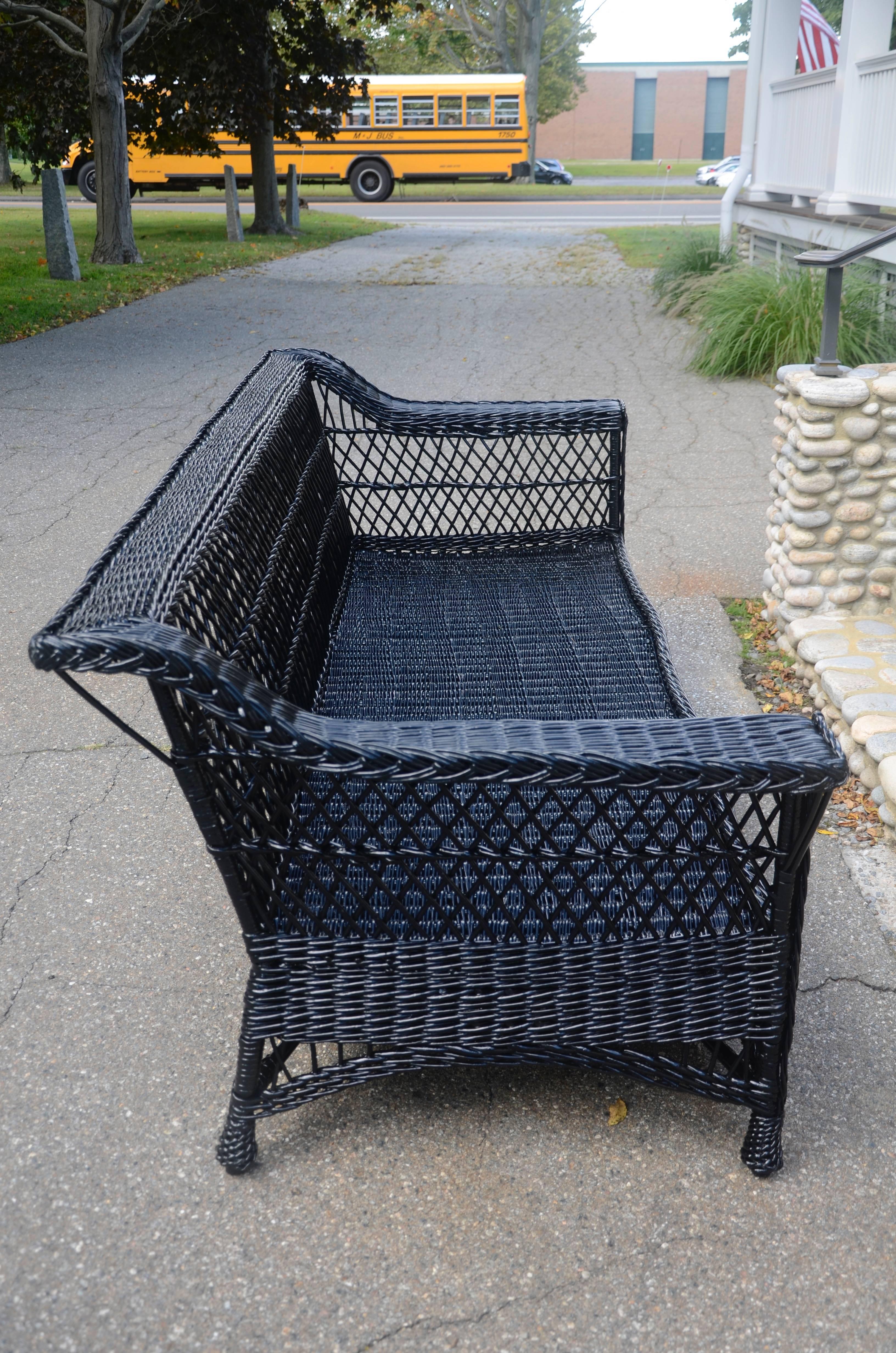 Early 20th Century Antique Bar Harbor Willow Sofa