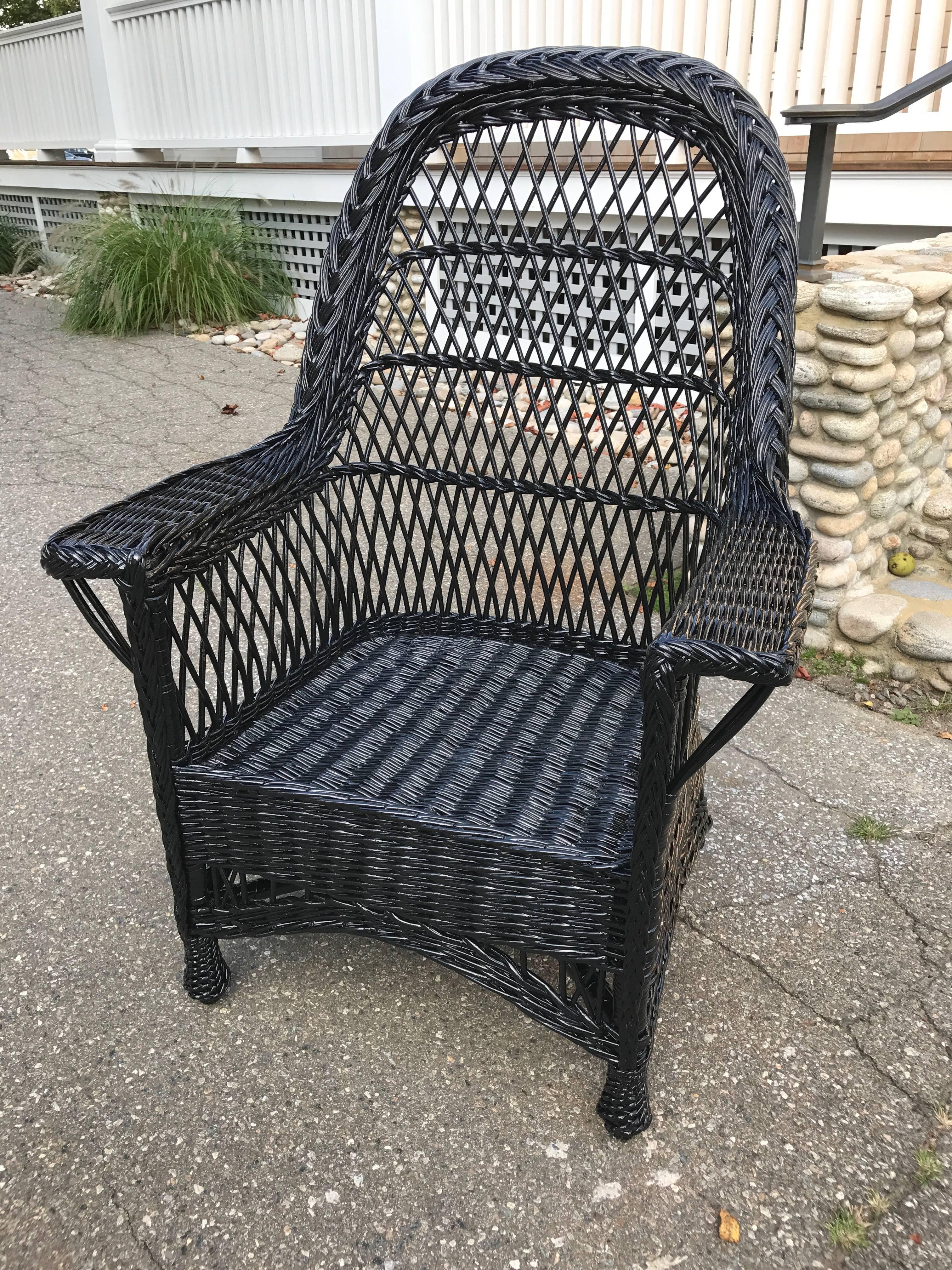 Antique Bar Harbor Willow Wicker Chairs 2