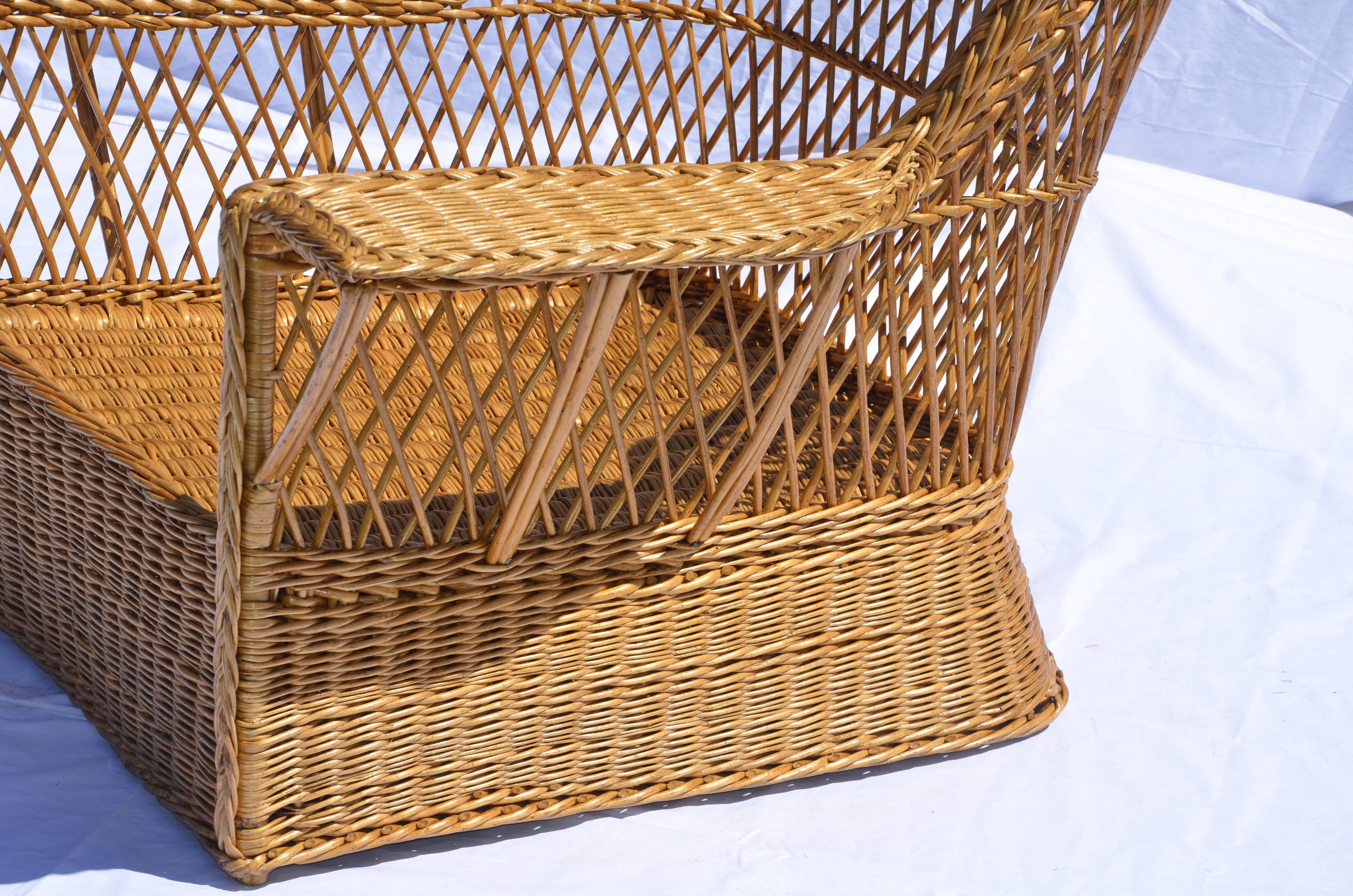 Early 20th Century McHugh Willow Armchair