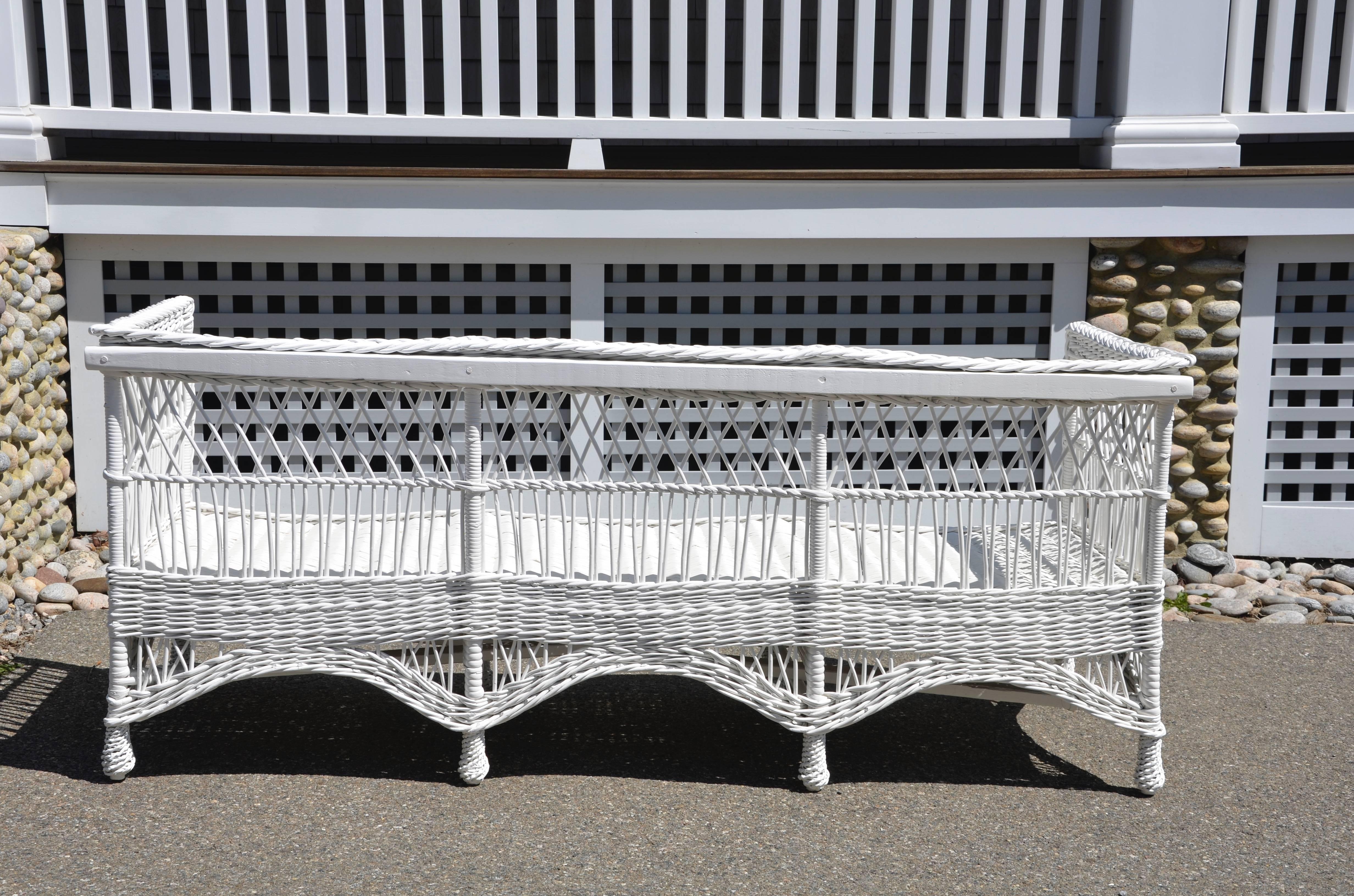 vintage rattan daybed