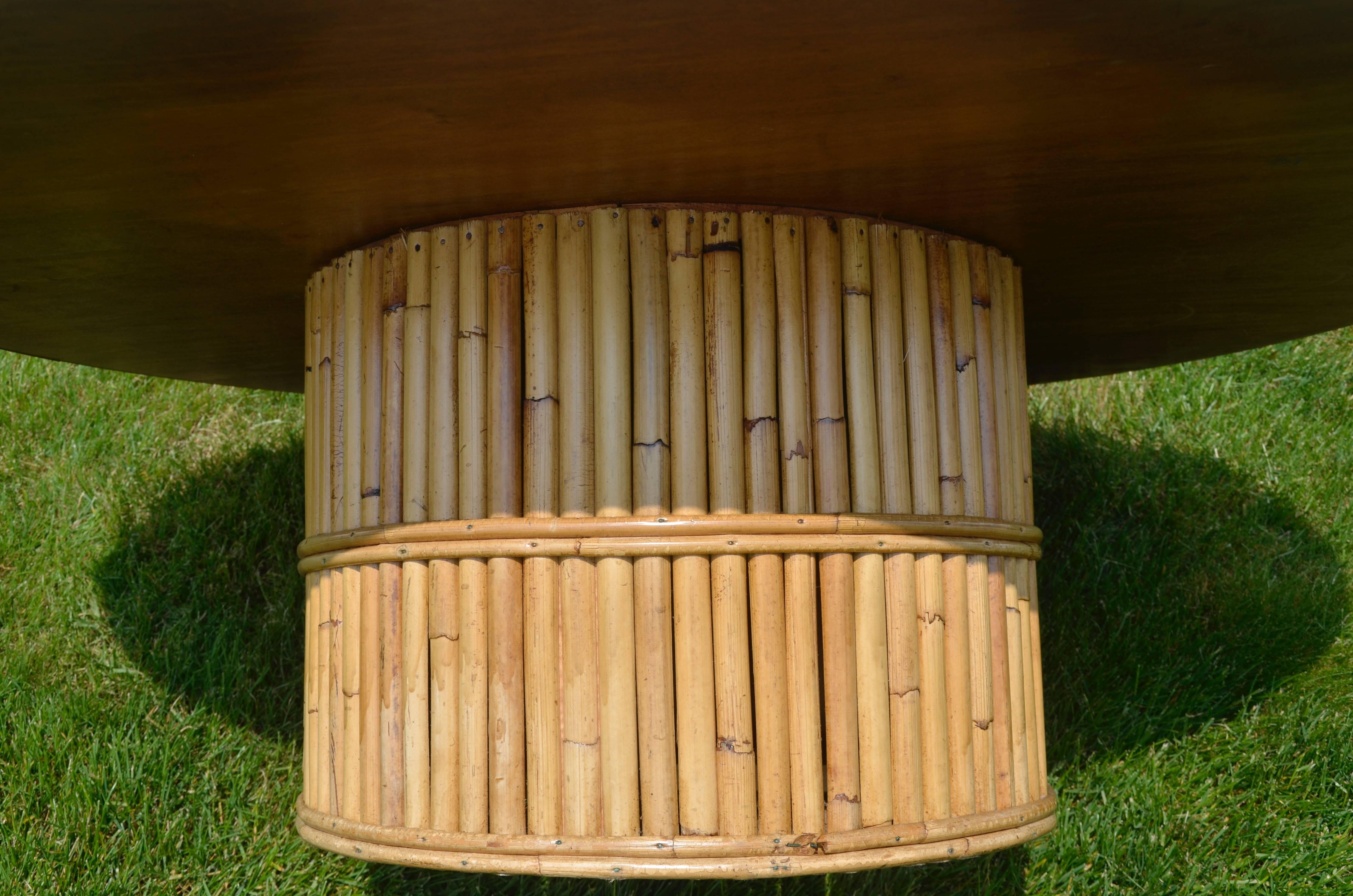 Mid-Century Modern Mid-Century Rattan Coffee Table For Sale