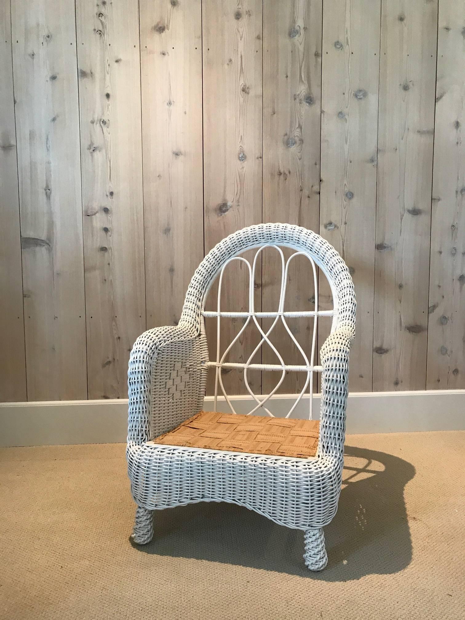 antique rattan chair