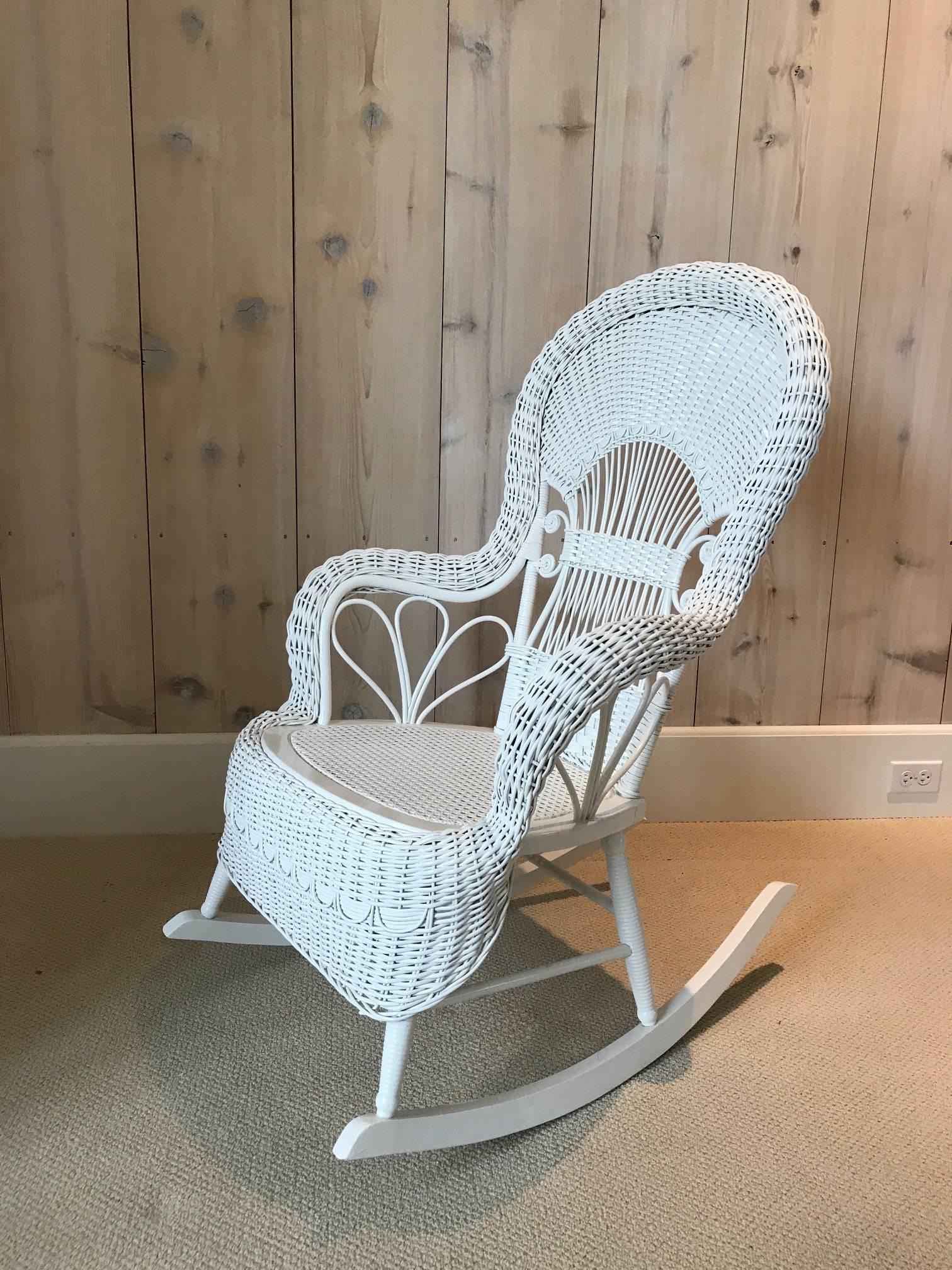 vintage wicker rocking chair