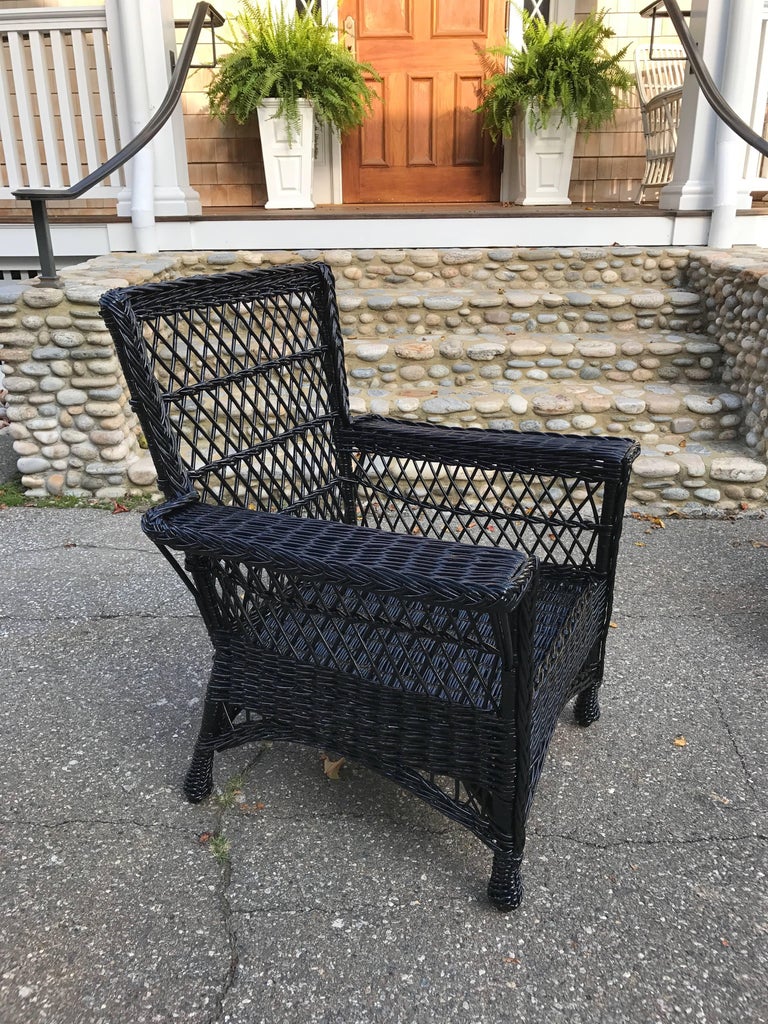 Antique Bar Harbor Wicker Willow Chairs at 1stDibs