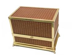 Mid-Century Italian Brass Tantalus Liquor Cabinet