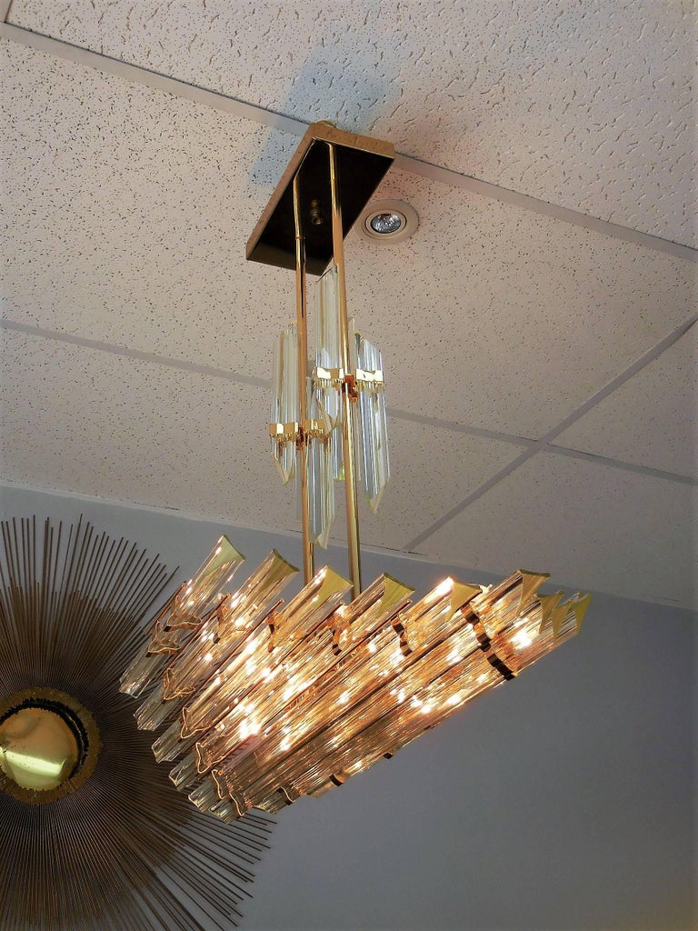 Modern and Rare Murano Chandelier with Glass Rods at 1stDibs glass