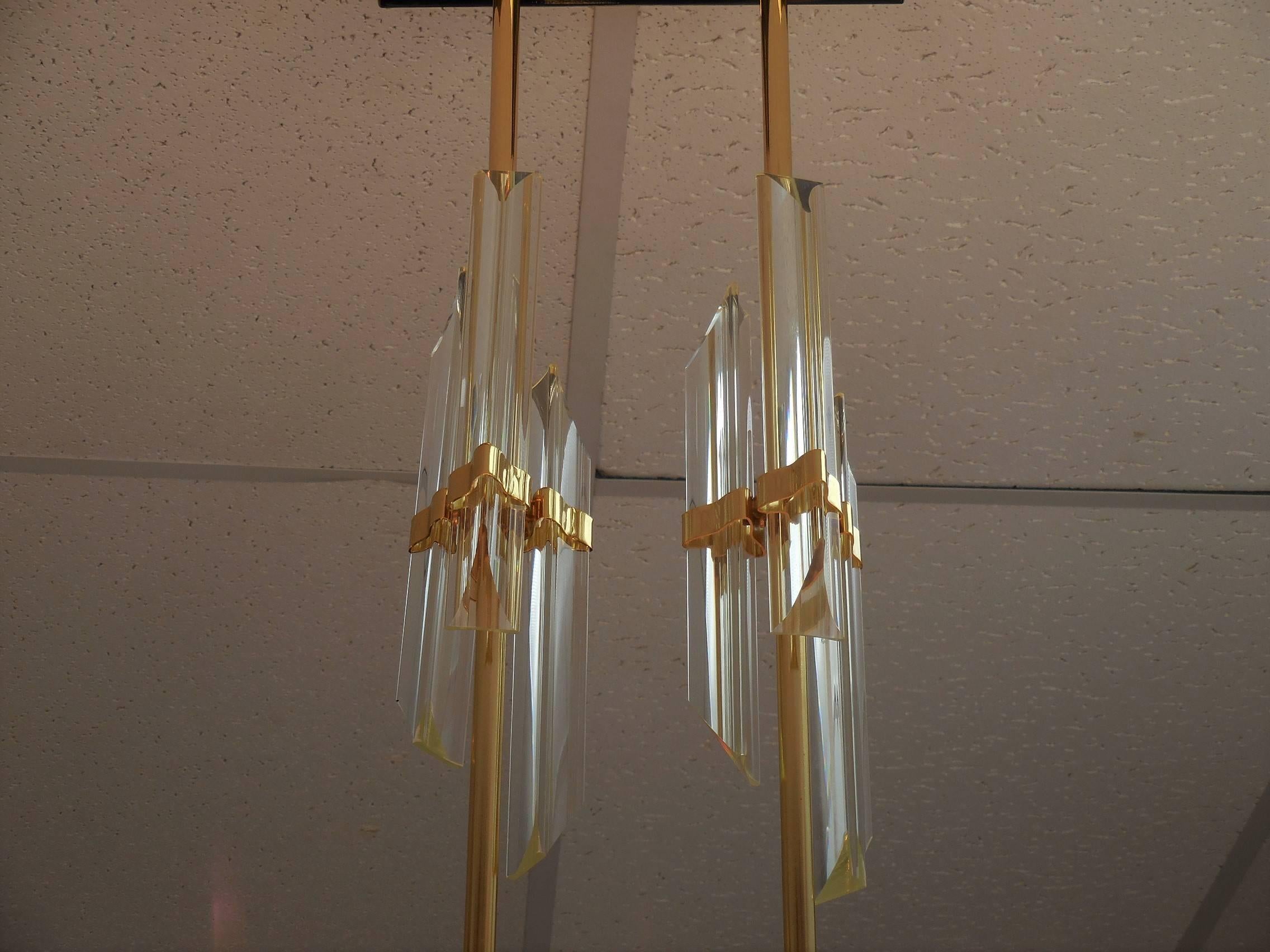 Modern and Rare Murano Chandelier with Glass Rods 1
