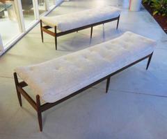 Pair of Gondola Style Midcentury Benches