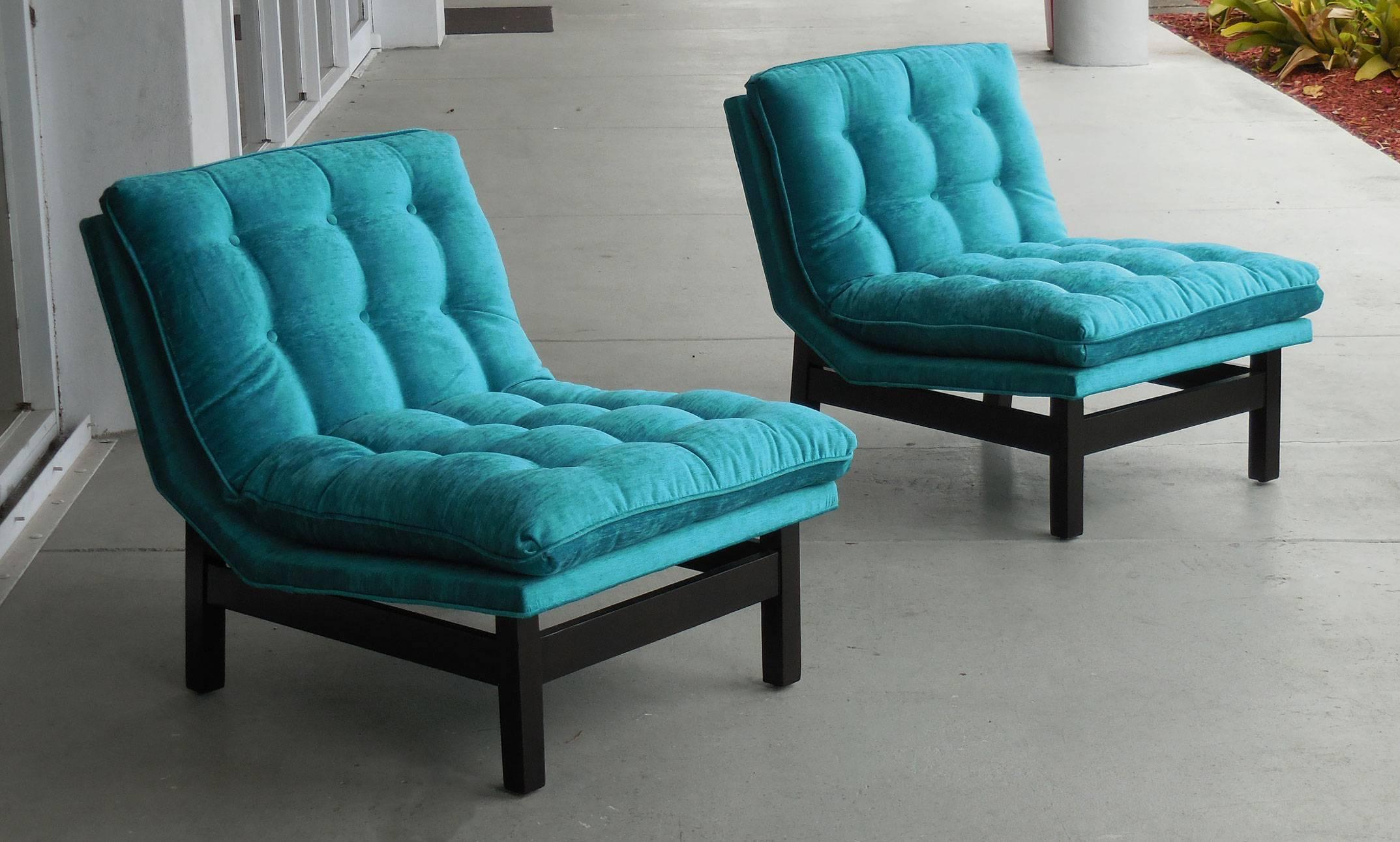 Mid-20th Century Pair of Mid-Century, Lounge Chairs