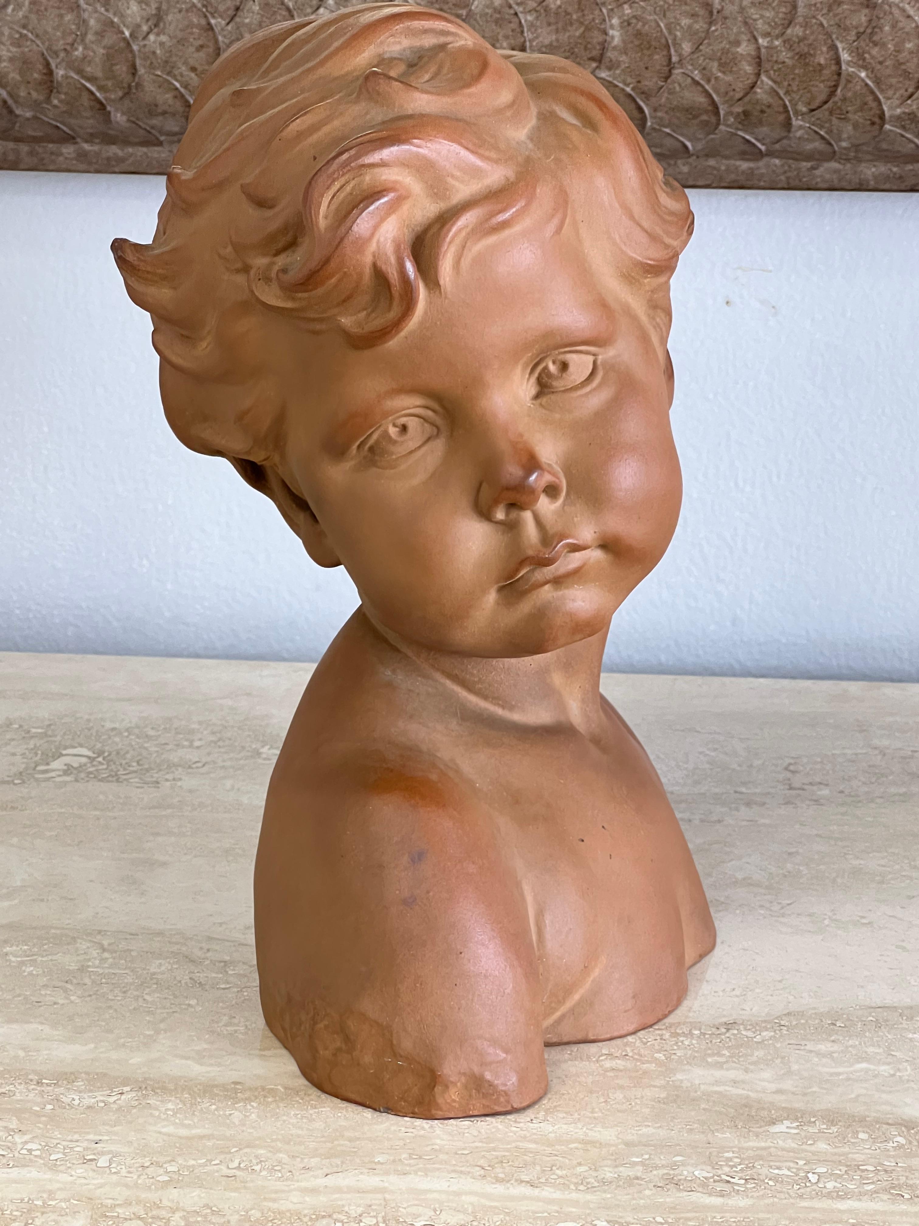 Metà XX secolo Busto di Aime Jules Dalou, scultura in bisquit di Sèvres in vendita