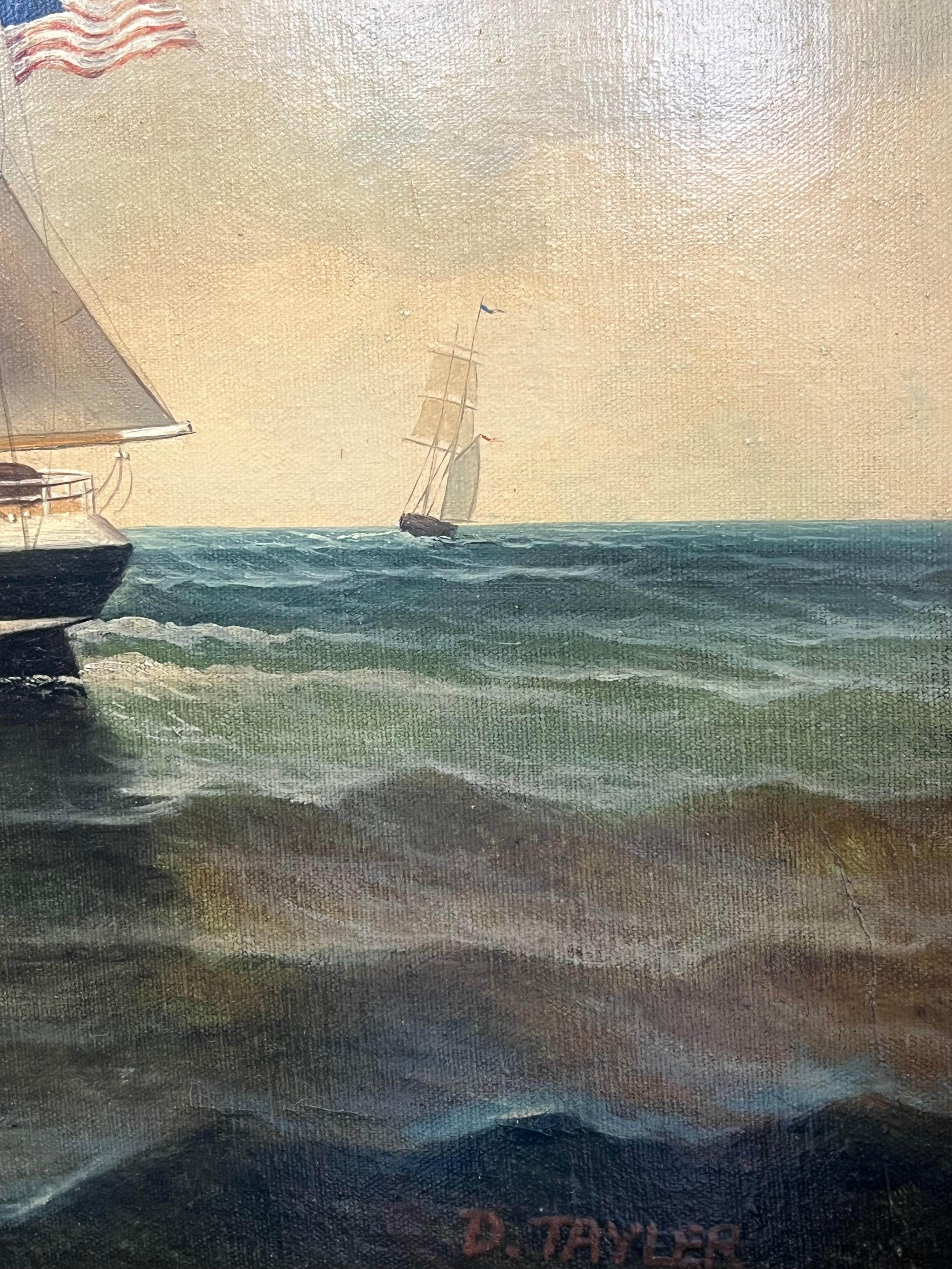 D Tayler Nautische Clipper Yacht Regatta (Holz) im Angebot