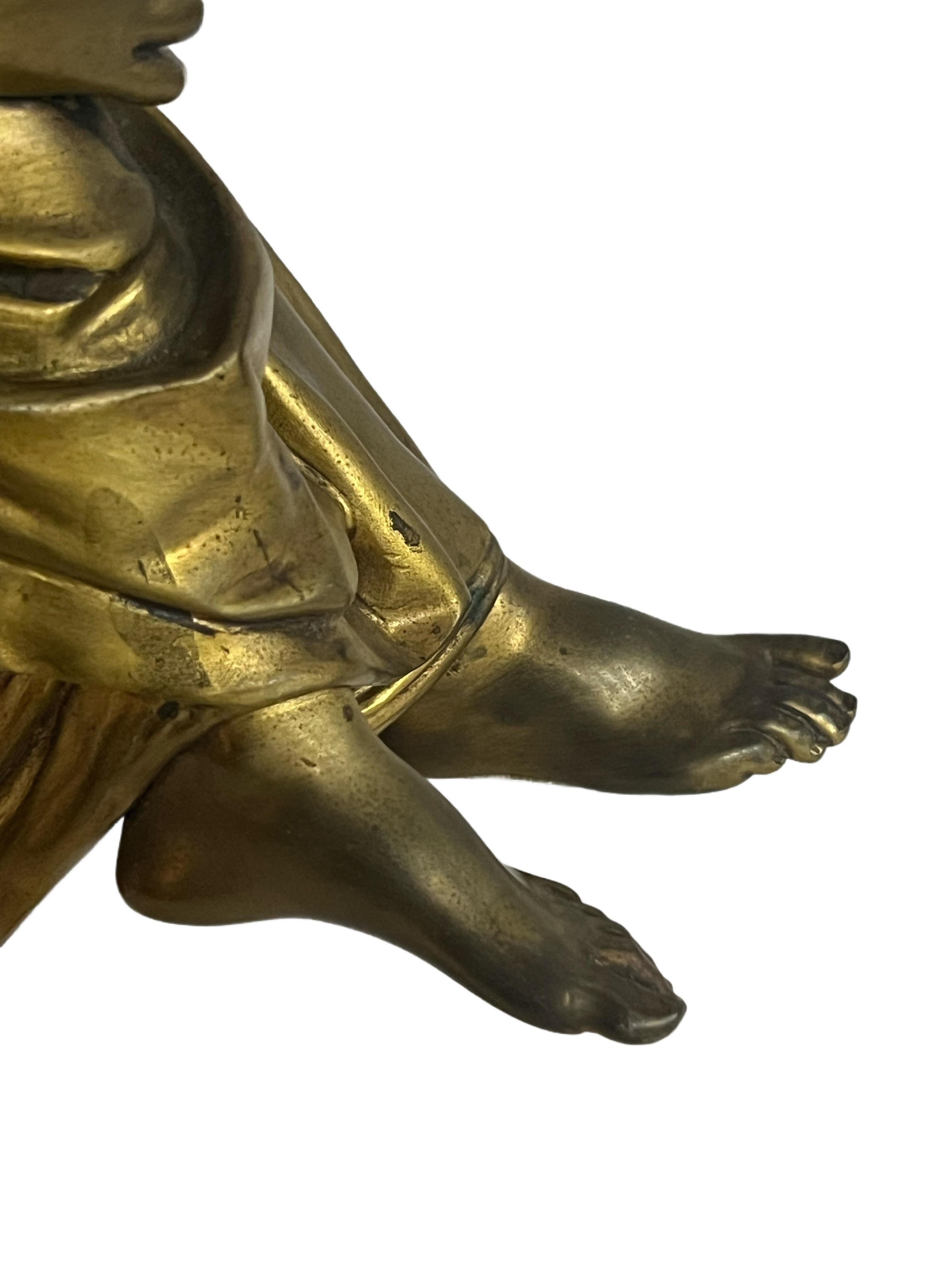 Bronze A. Moreau Table Lamp Sculpture For Sale 6