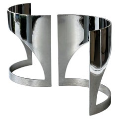 Pair of Stainless Steel Dining Conference Table Console Bases