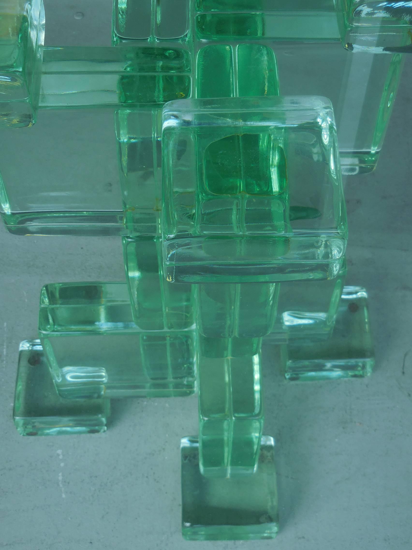 American Glass Block Dining Table by Imperial Imagineering