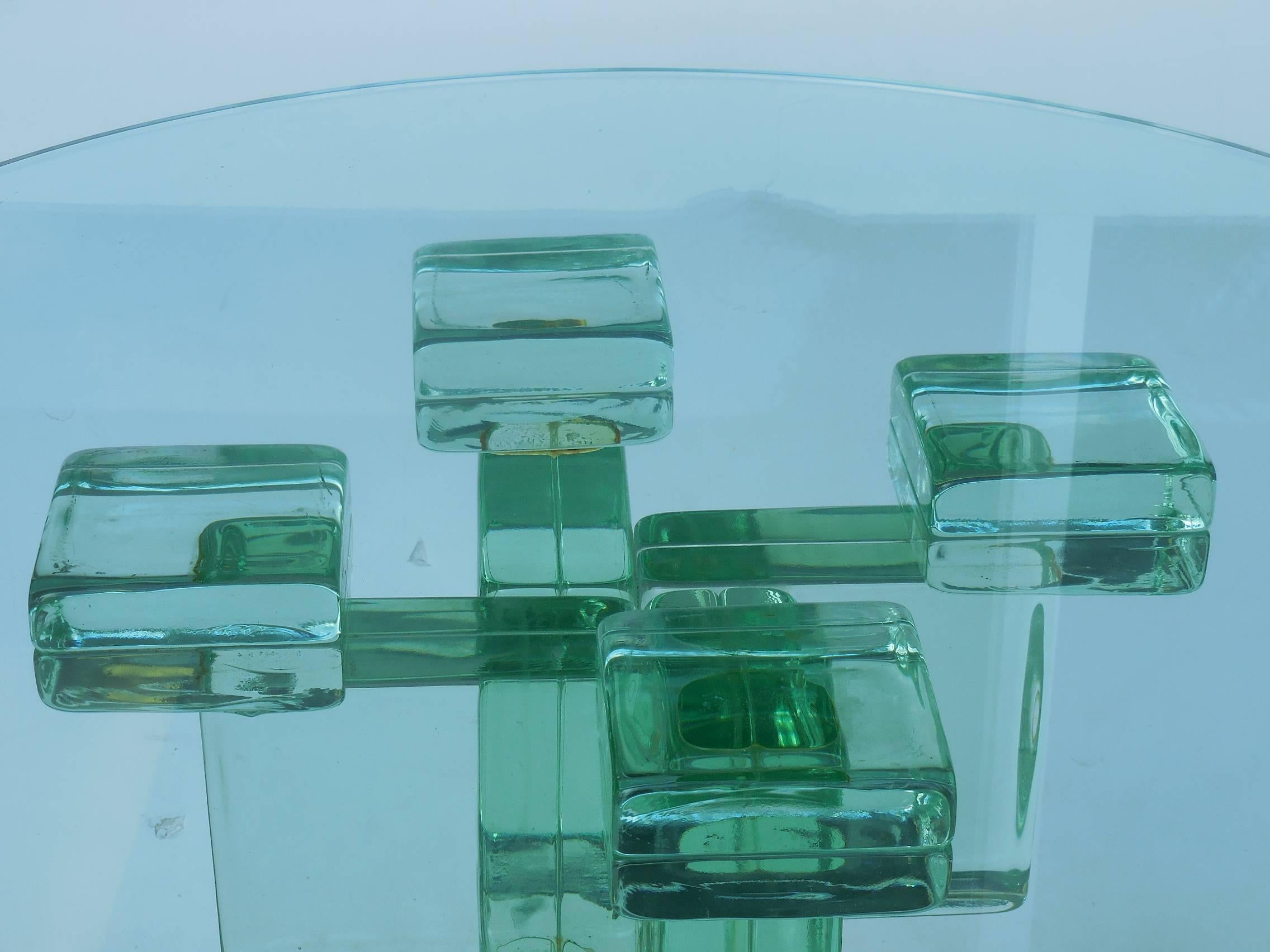 Glass Block Dining Table by Imperial Imagineering In Excellent Condition In Miami, FL