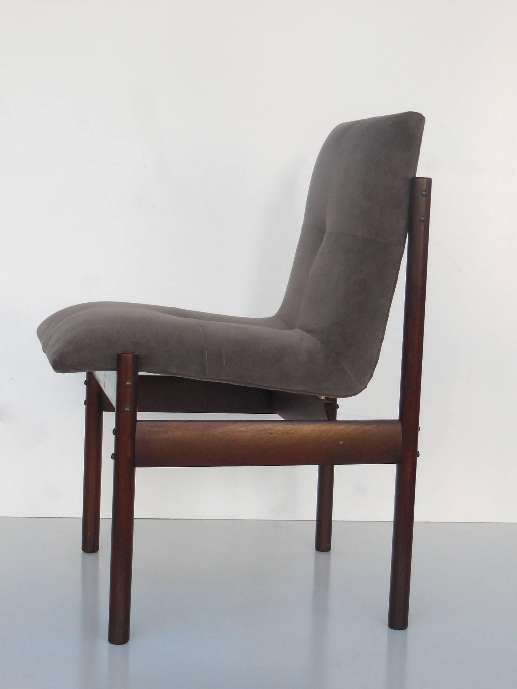 Brazilian Four Rosewood Dining Chairs by Celina Moveis, Brazil 1960s