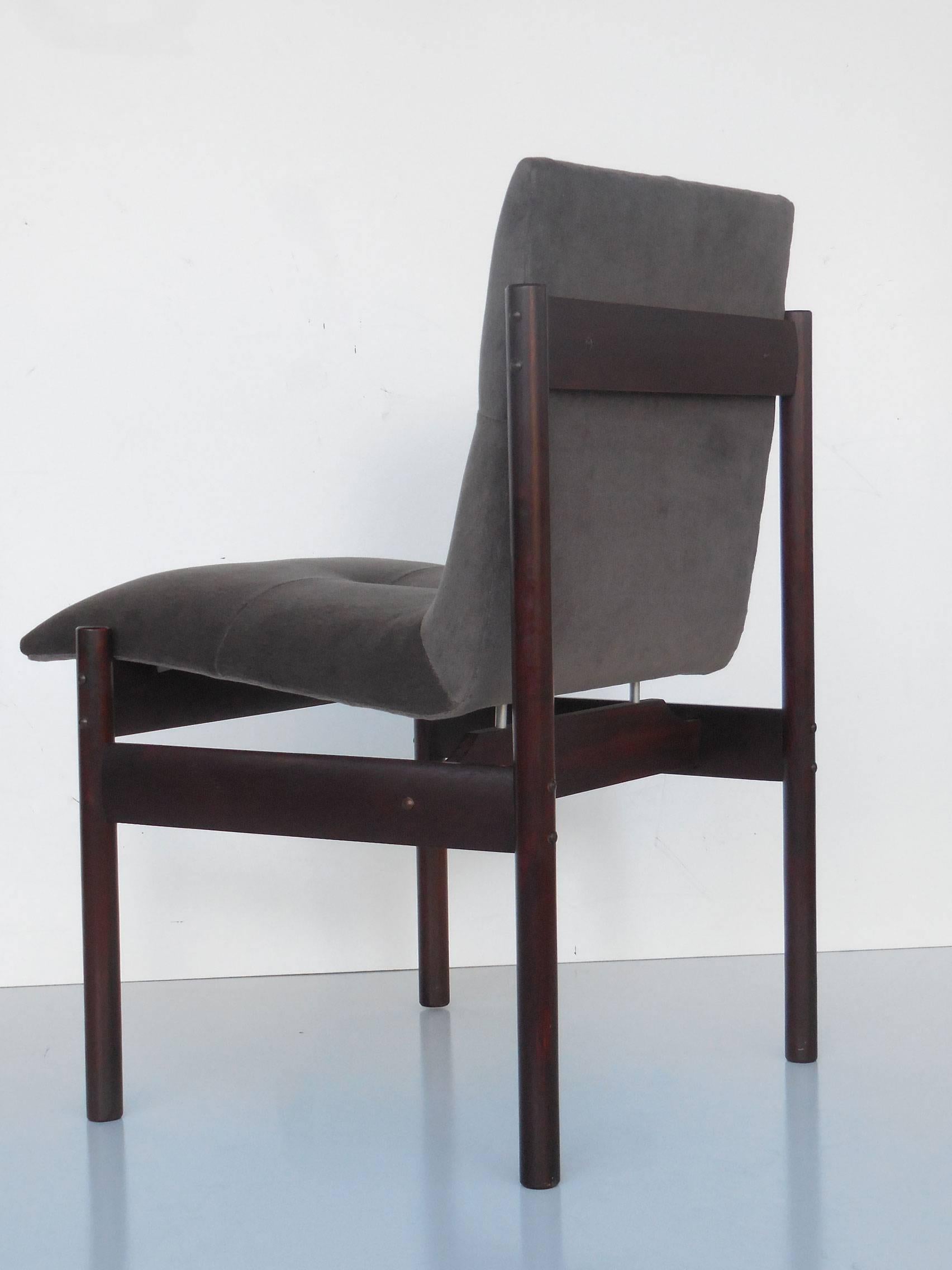 Four Rosewood Dining Chairs by Celina Moveis, Brazil 1960s In Excellent Condition In Miami, FL