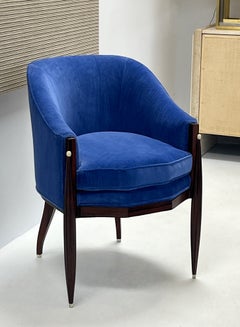 Fauteuil de style « Fuseau Facettes » d'Émile-Jacques Ruhlmann