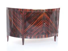 Pair of Macassar Consoles or Commodes in the Manner of Ruhlman