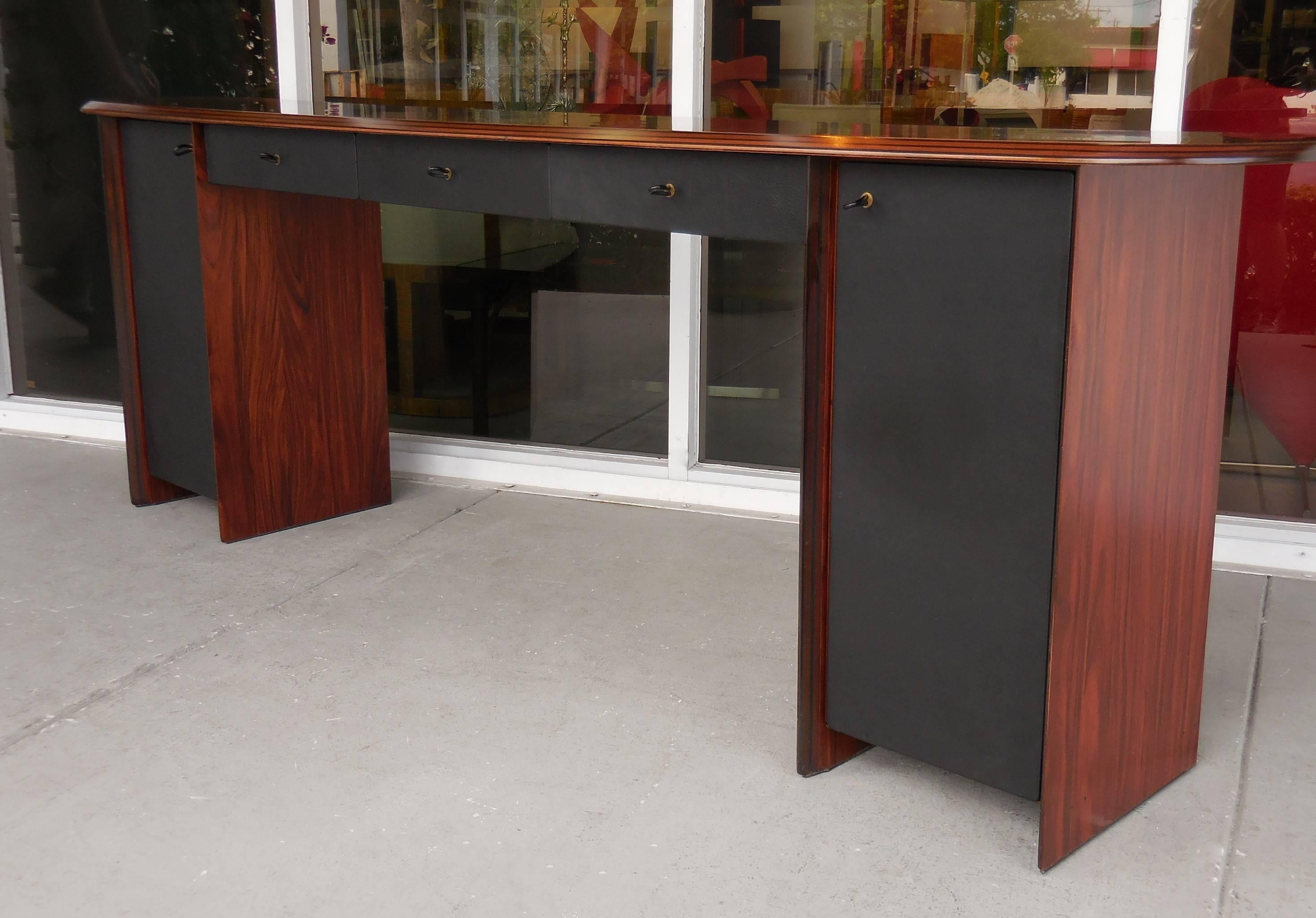 Italian Rosewood Antona Console by Afra and Tobia Scarpa for B & B