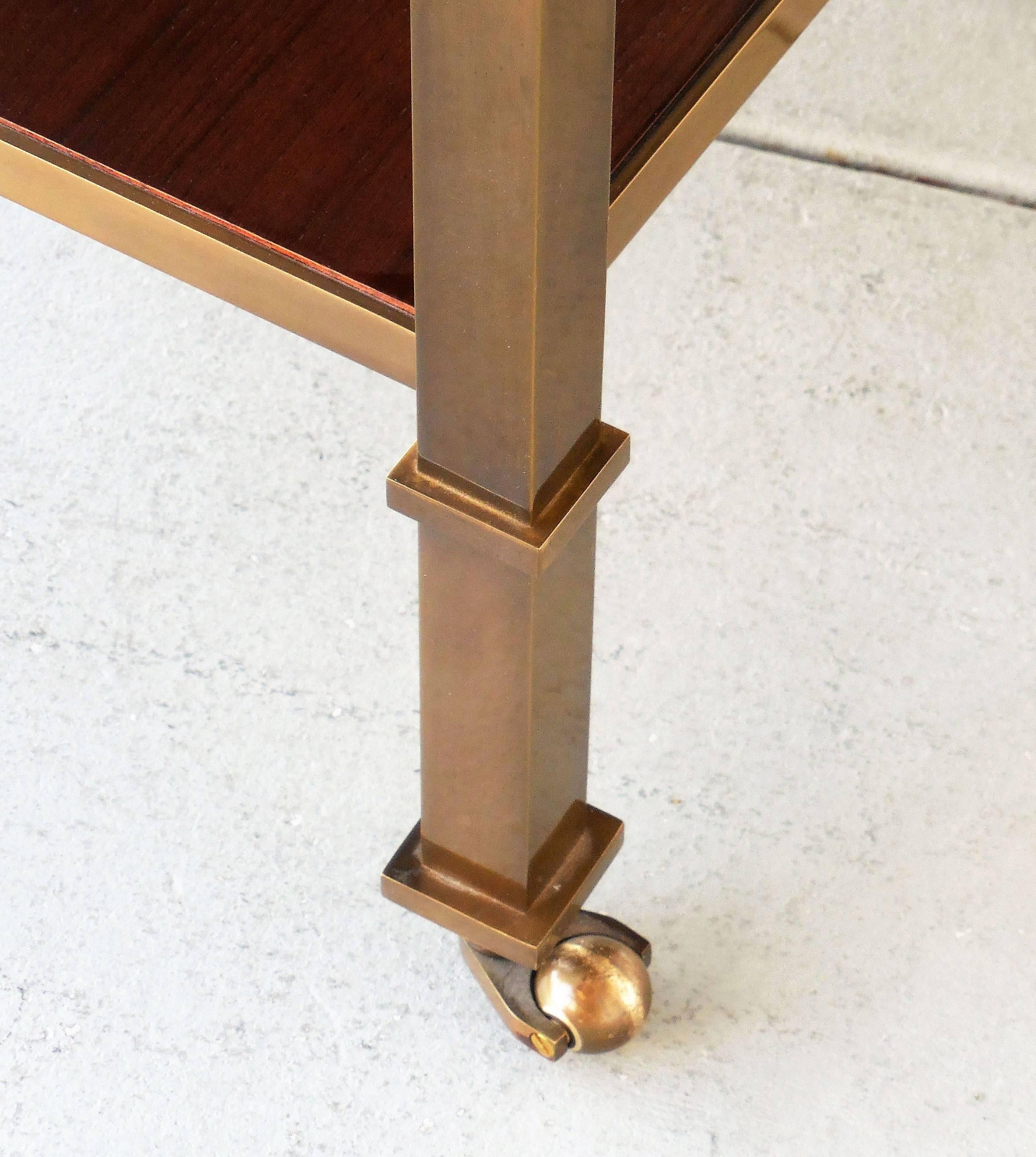 Brass and Mahogany Bar Cabinet by Baker 2