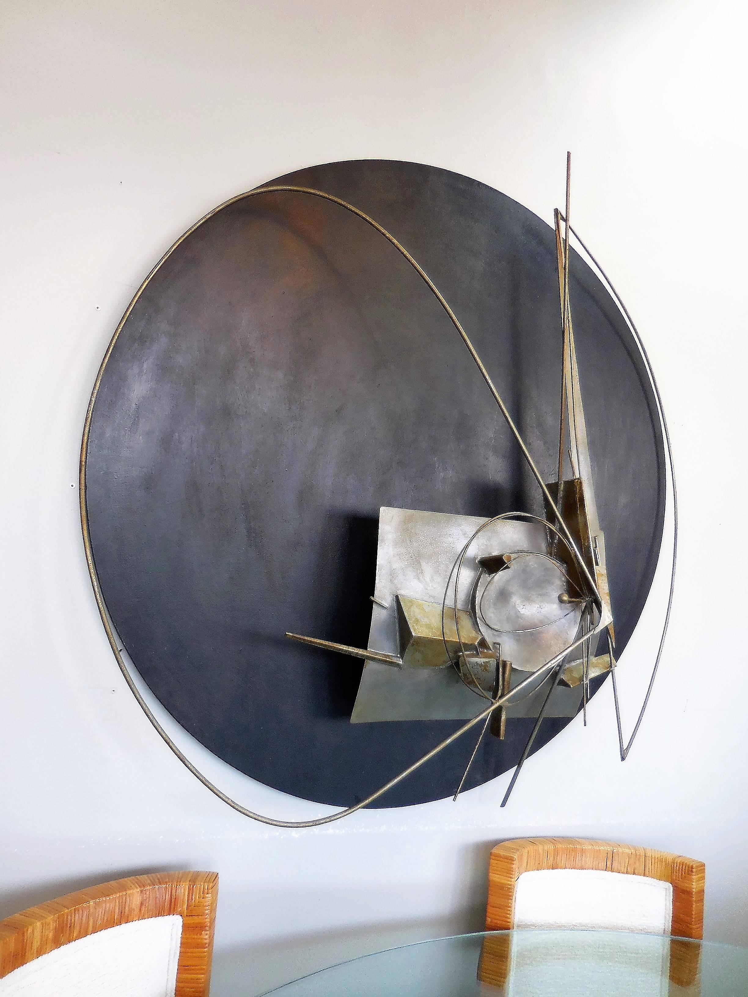 Impressive French Mid-Century Wall Sculpture by Jean Gubellini, 1960s In Excellent Condition In Miami, FL