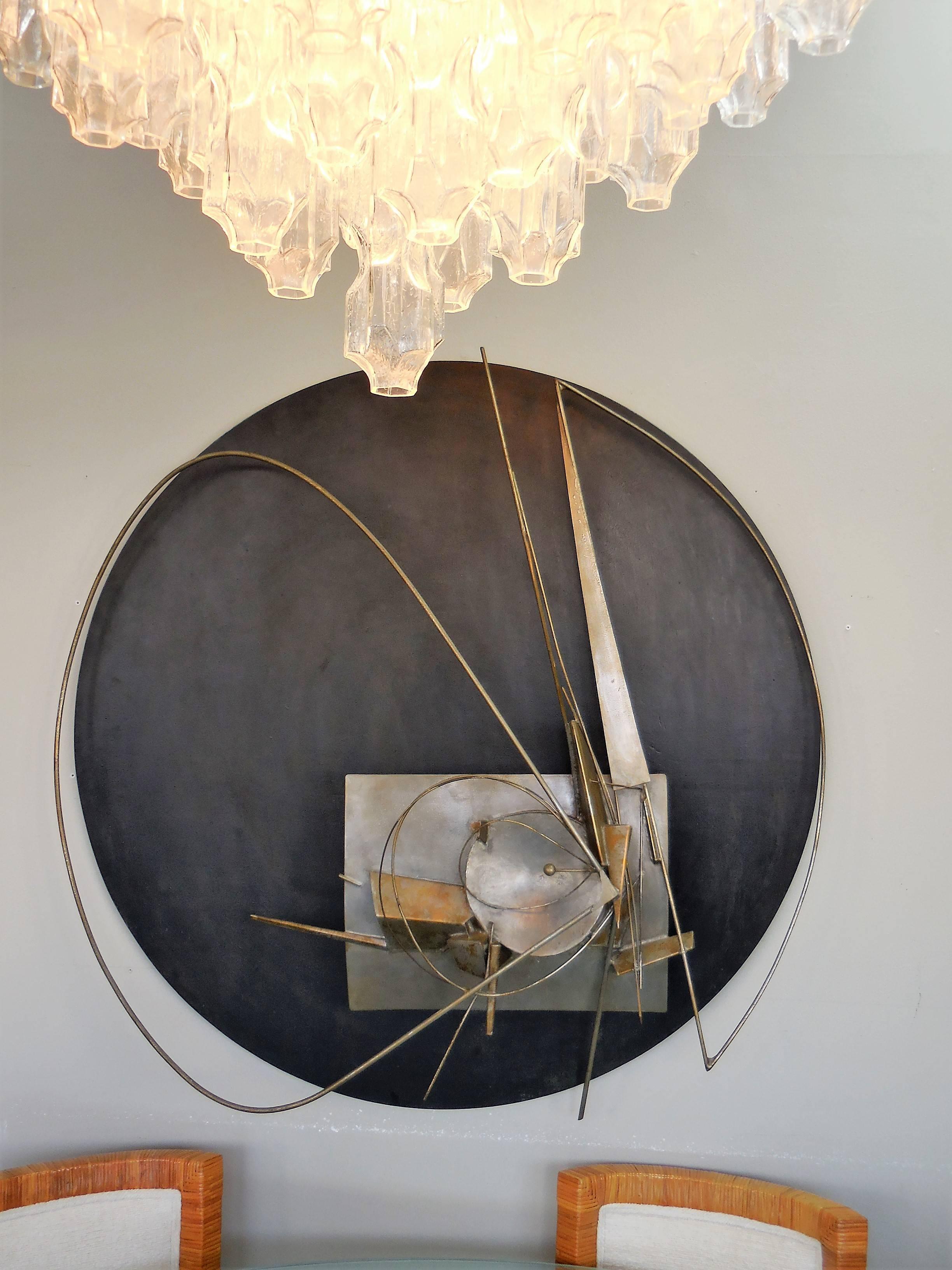 Impressive French Mid-Century Wall Sculpture by Jean Gubellini, 1960s 1