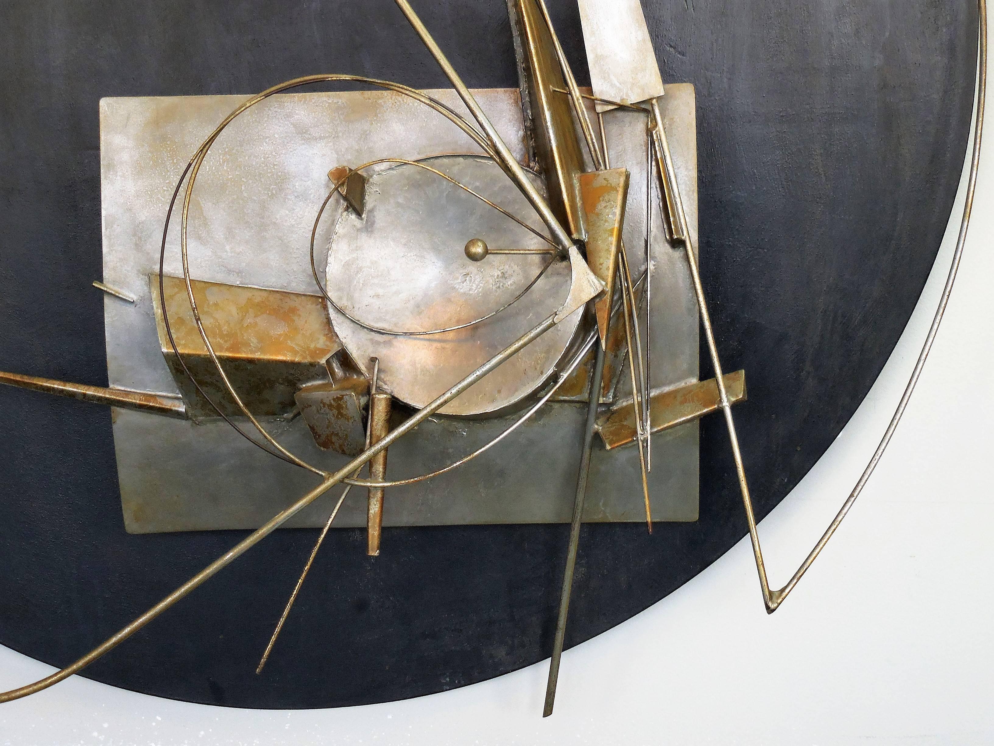 Impressive French Mid-Century Wall Sculpture by Jean Gubellini, 1960s 2
