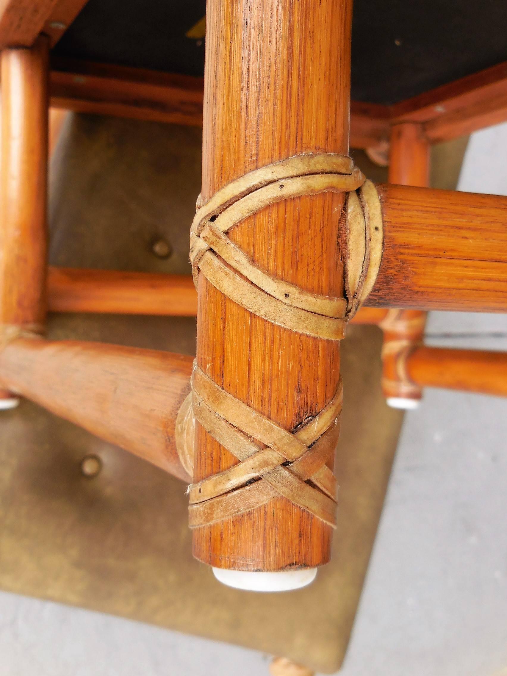 Mid-20th Century Pair of Vintage McGuire Benches or Stools