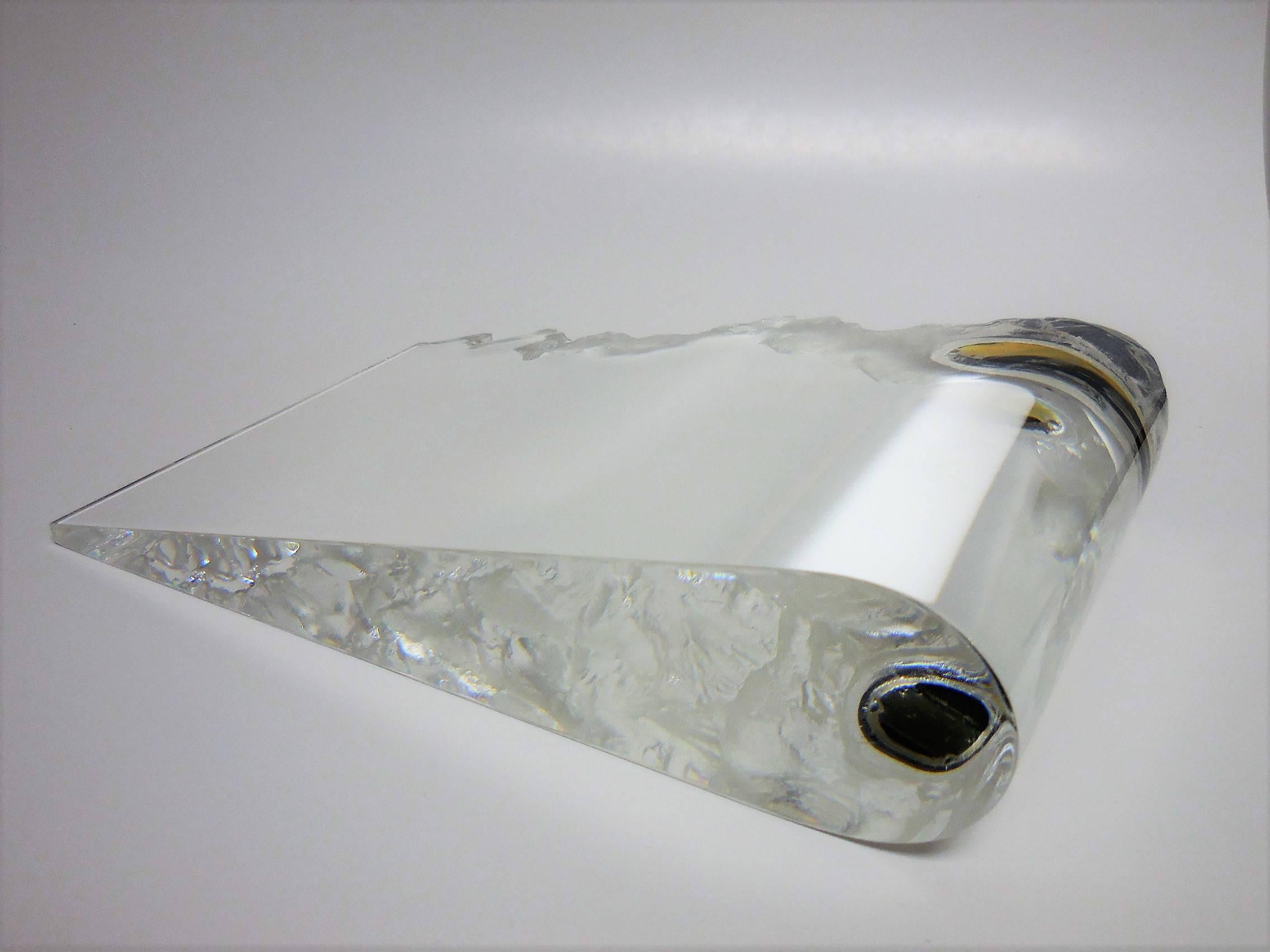 A wonderful crystal sculpture by Steuben. Introduced in 1993, the 8 1/2