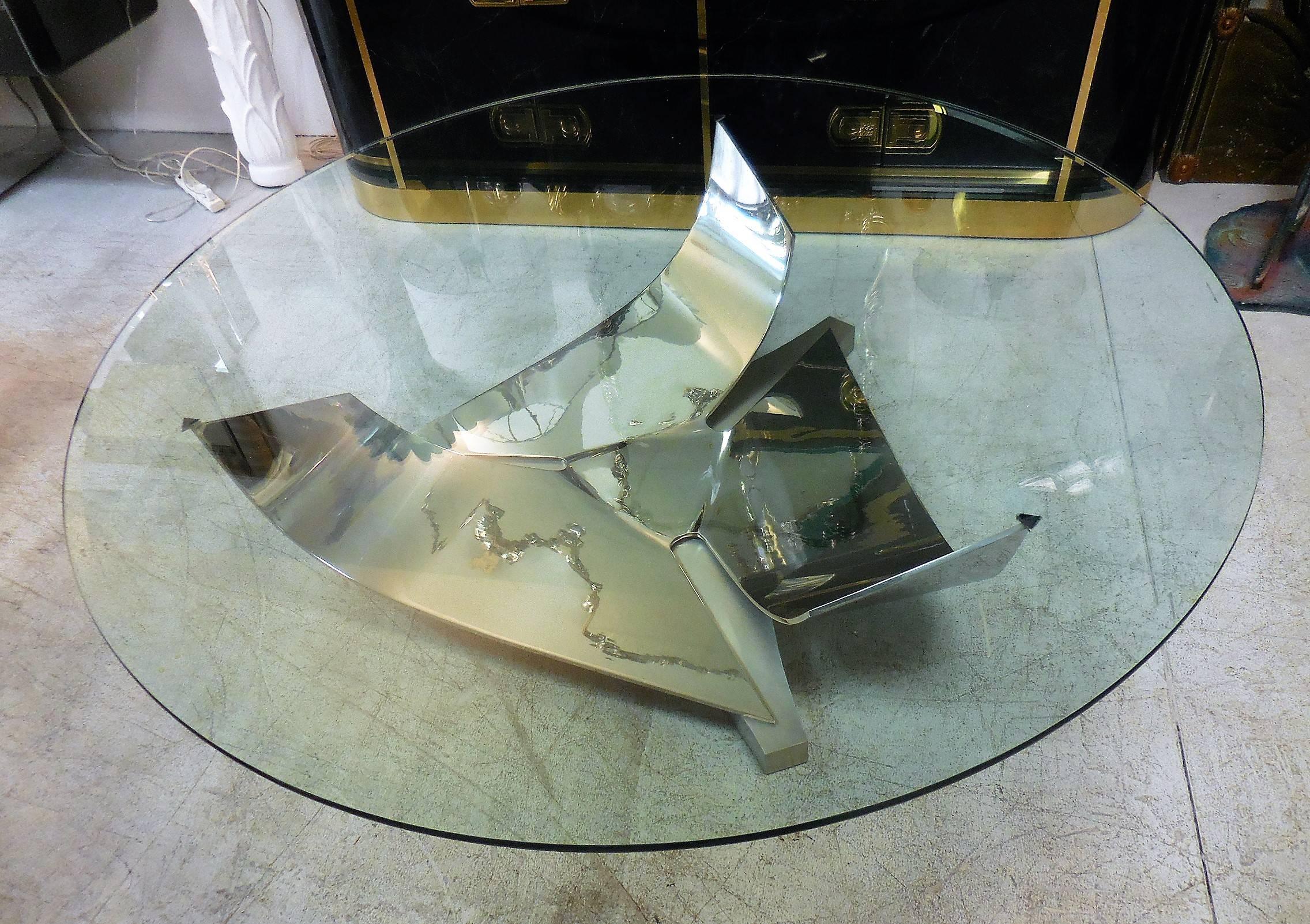Stainless Steel Cocktail Table by Ron Seff 1